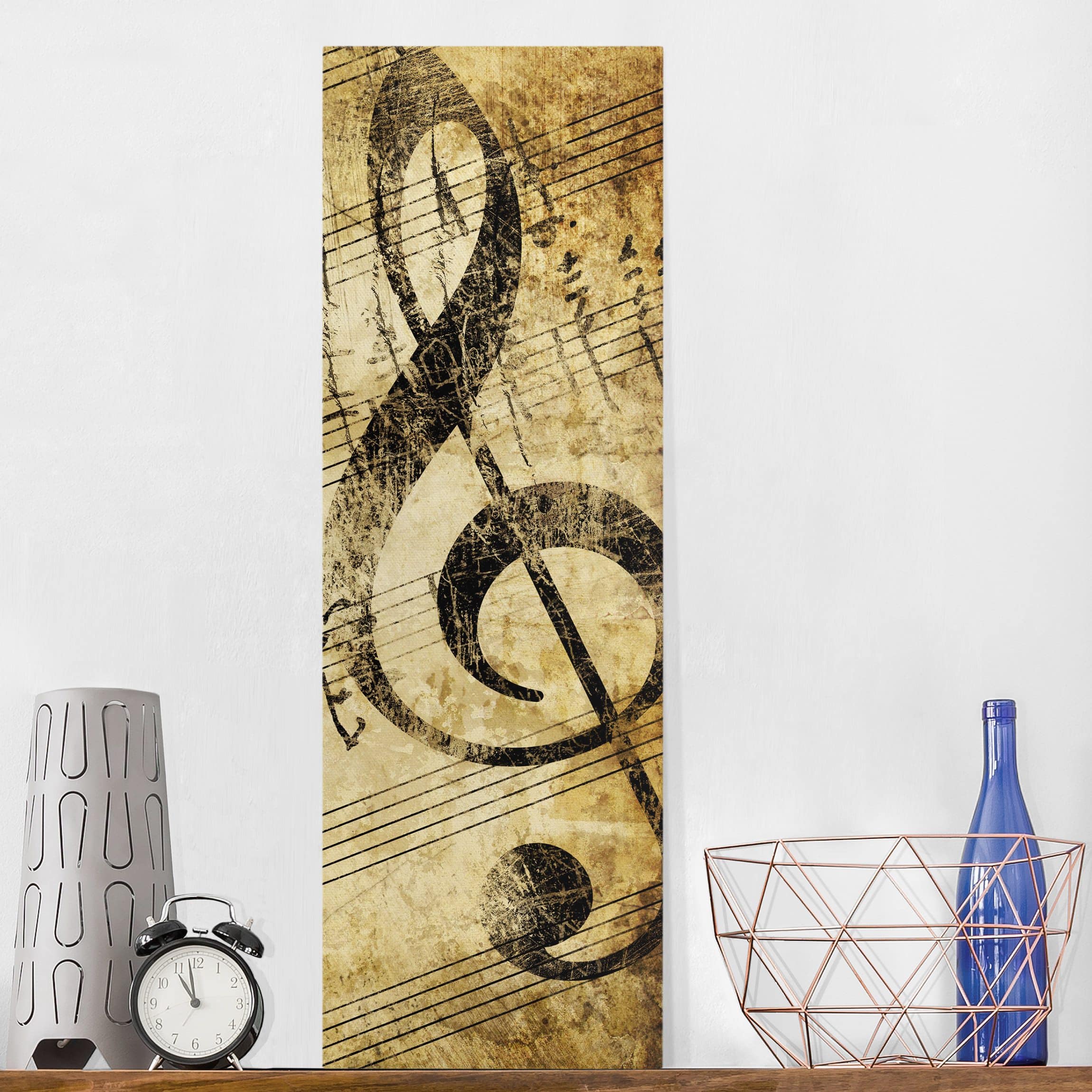 Leinwandbild - Hochformat Note