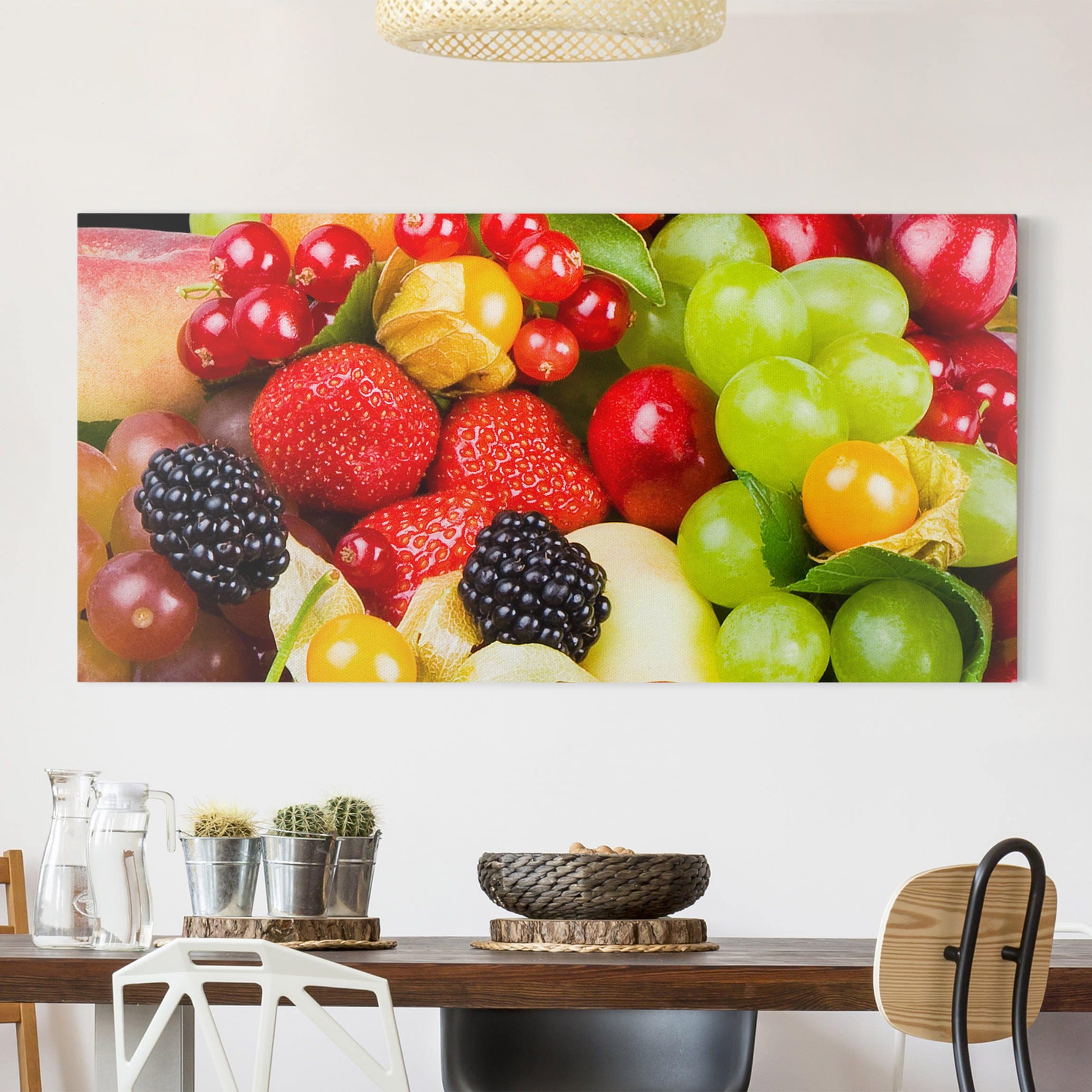 Leinwandbild - Querformat Obst Mix