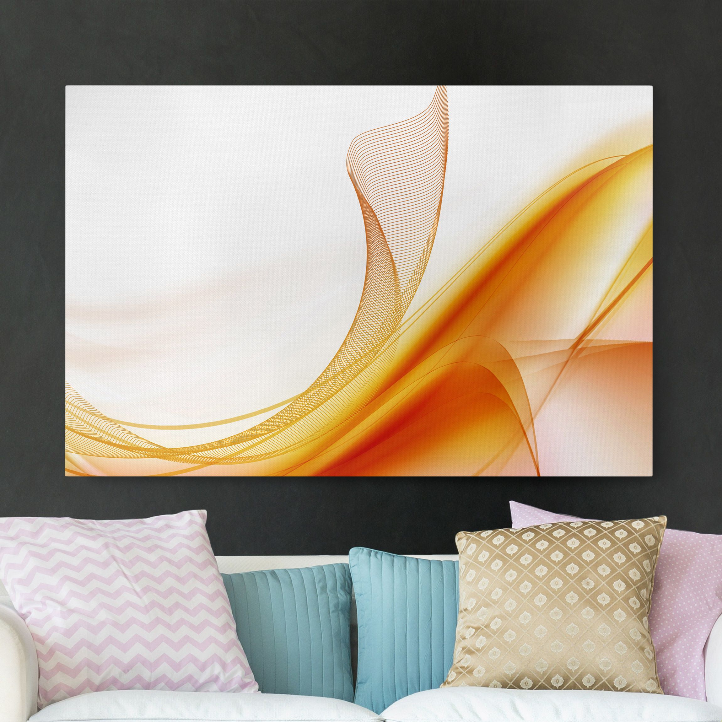 Leinwandbild - Querformat Orange Dust