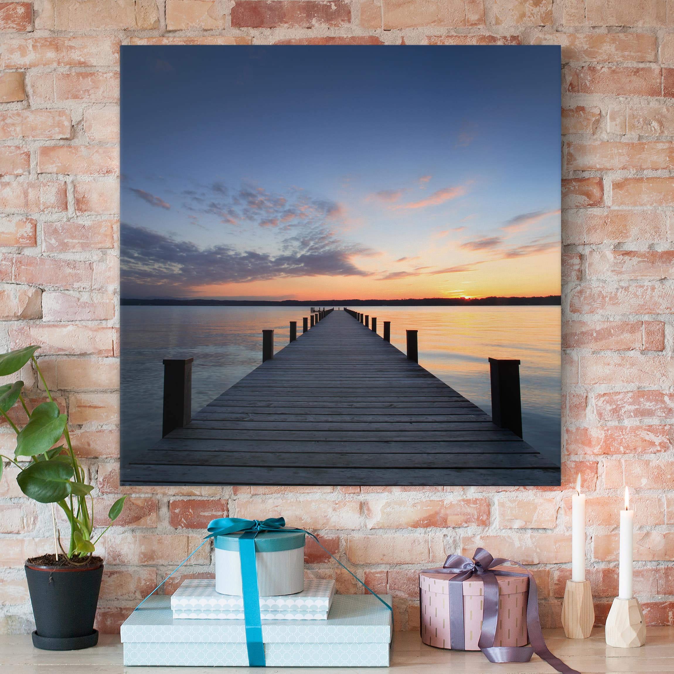 Leinwandbild - Quadrat Ort der Ruhe