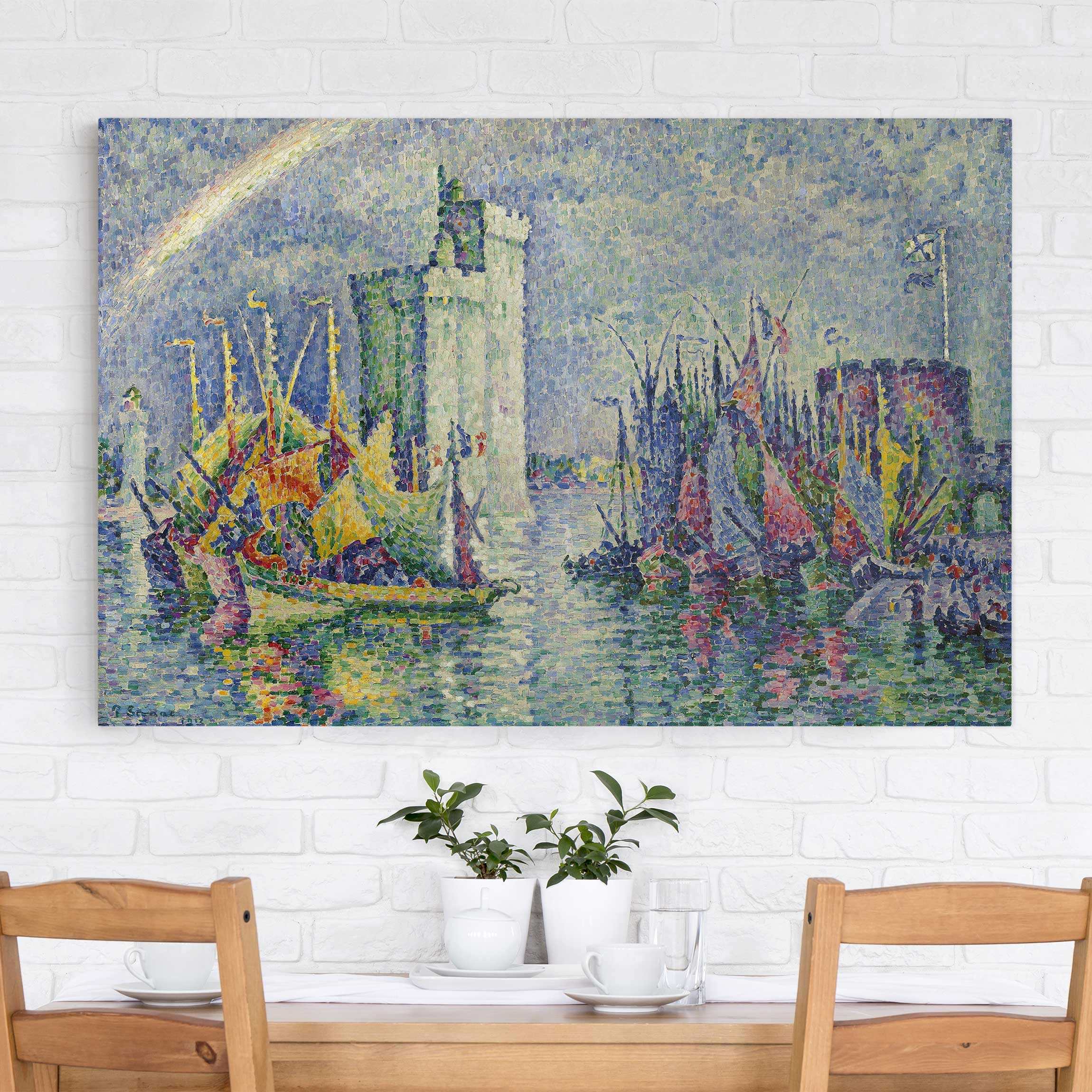 Leinwandbild - Querformat Paul Signac - Regenbogen über La Rochelle