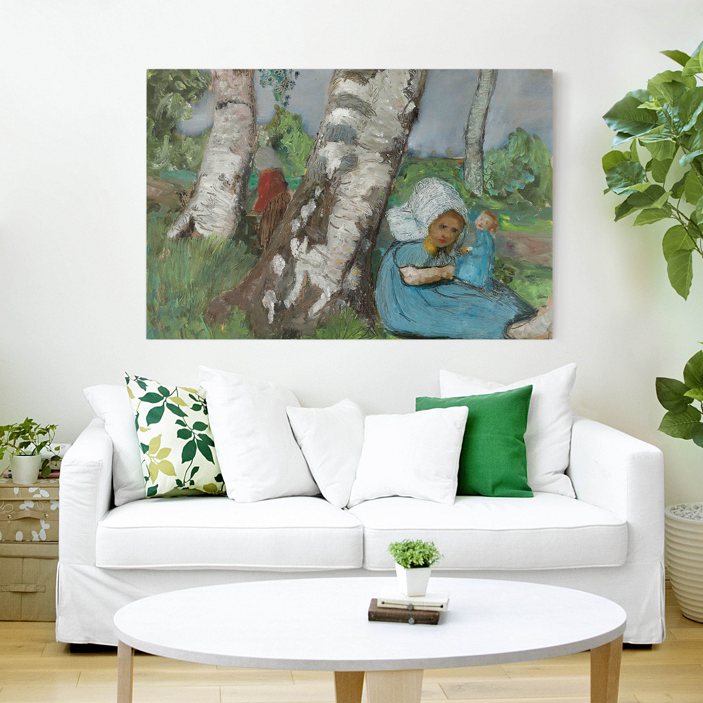 Leinwandbild Kunstdruck Paula Modersohn-Becker - Kind mit Puppe