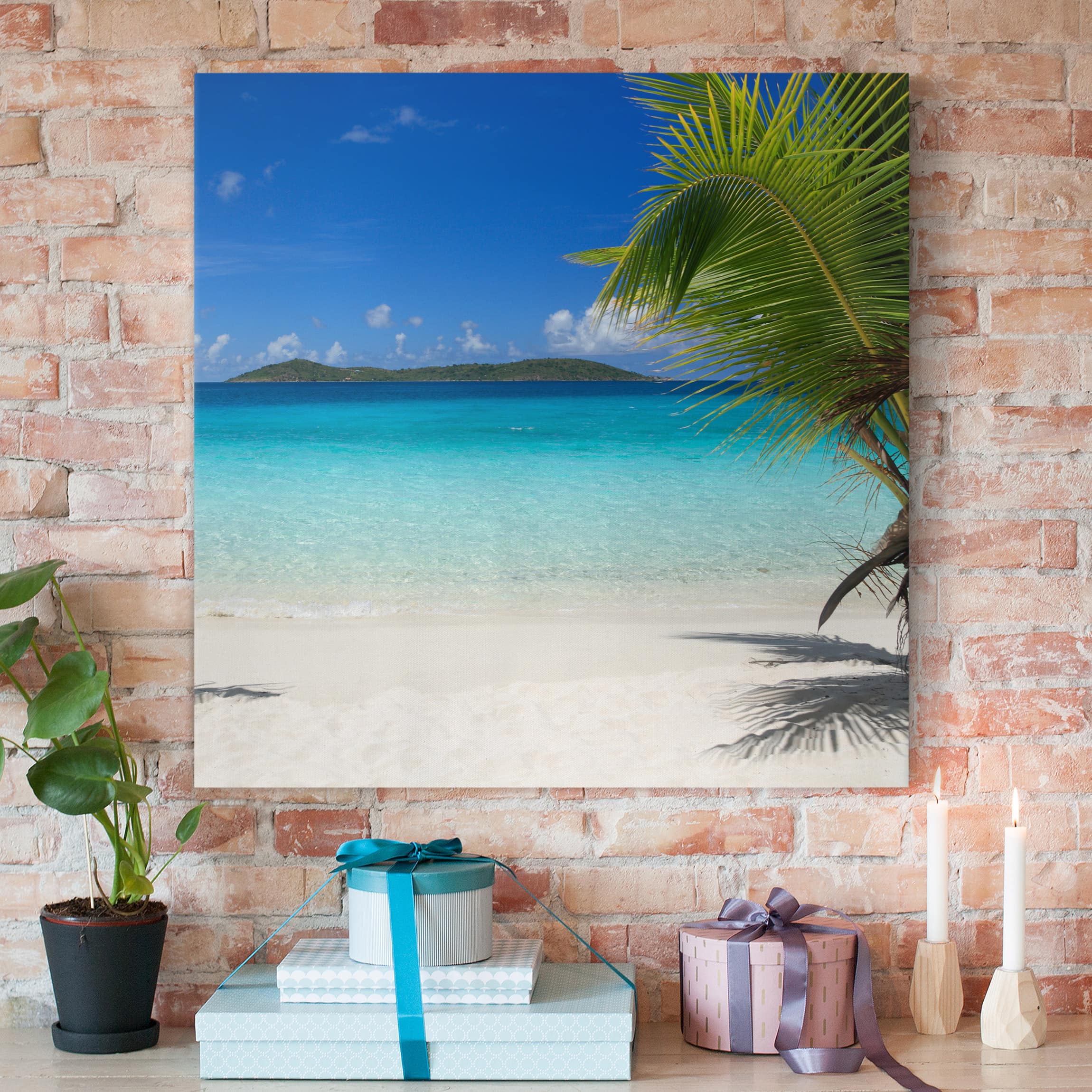 Leinwandbild - Quadrat Perfect Maledives