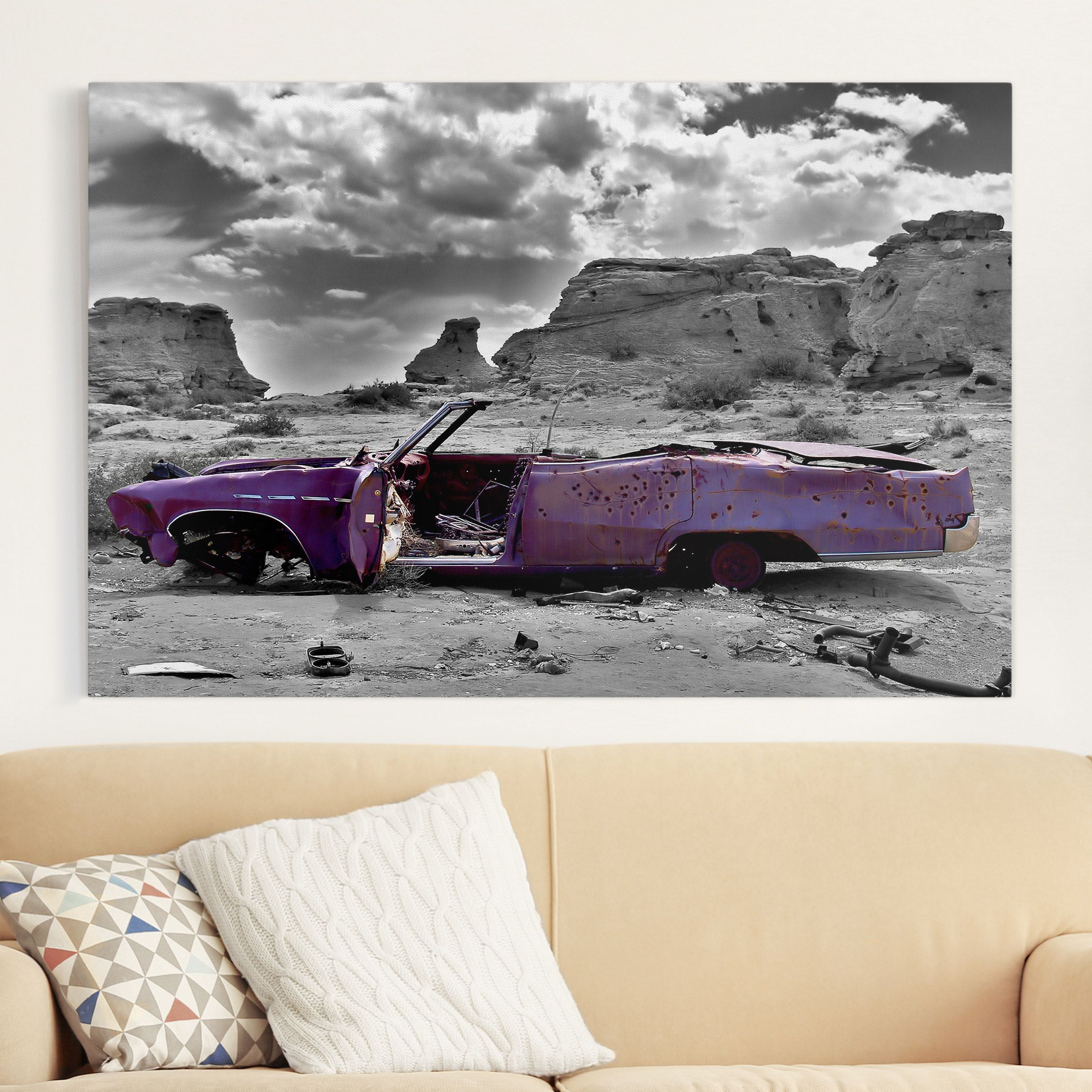 Leinwandbild - Querformat Pink Cadillac