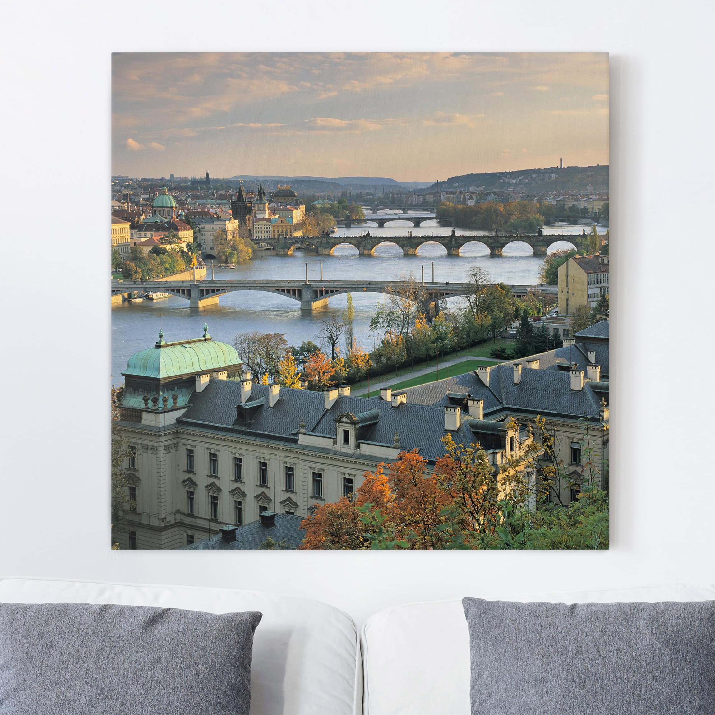 Leinwandbild - Quadrat Prag