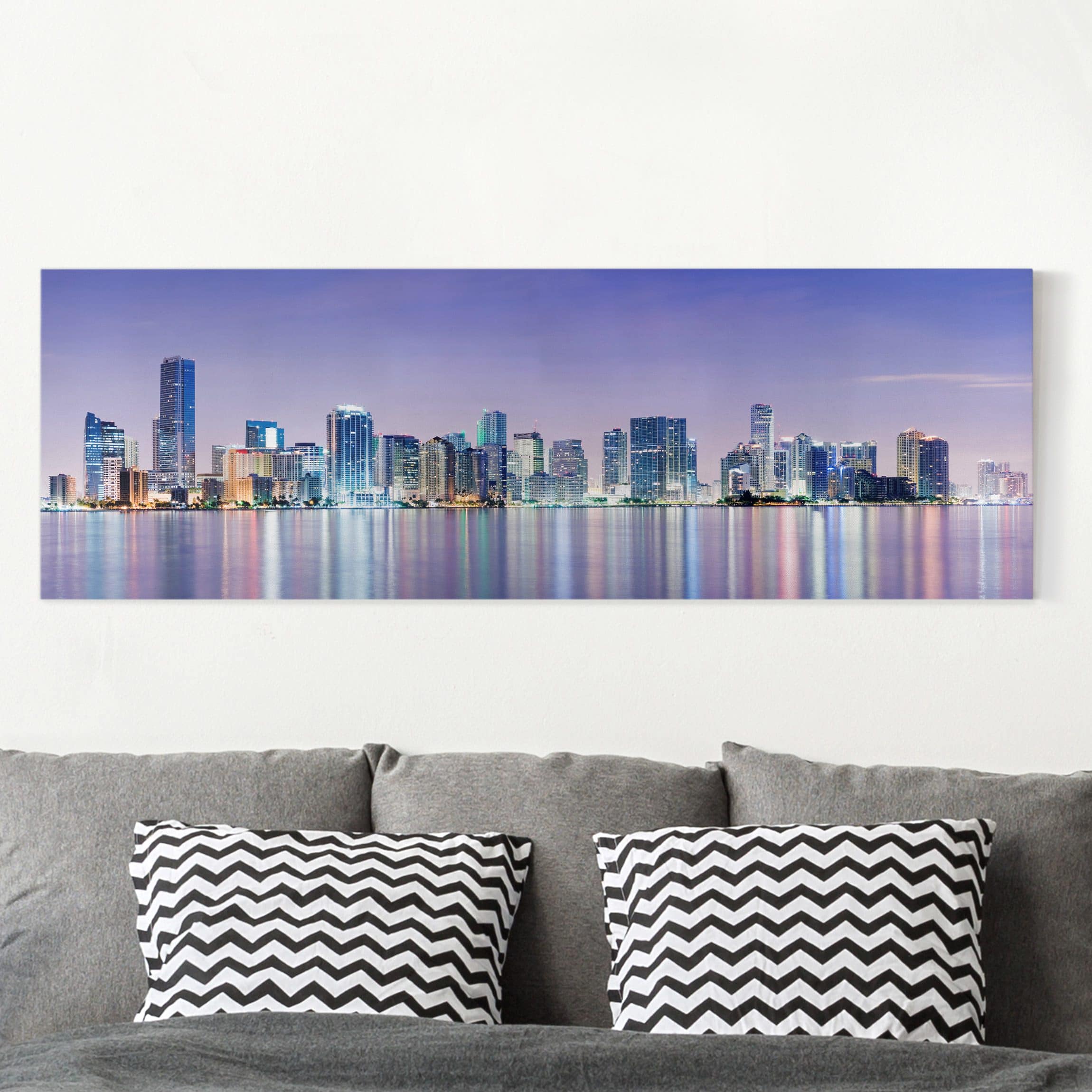 Leinwandbild Architektur & Skyline Purple Miami Beach