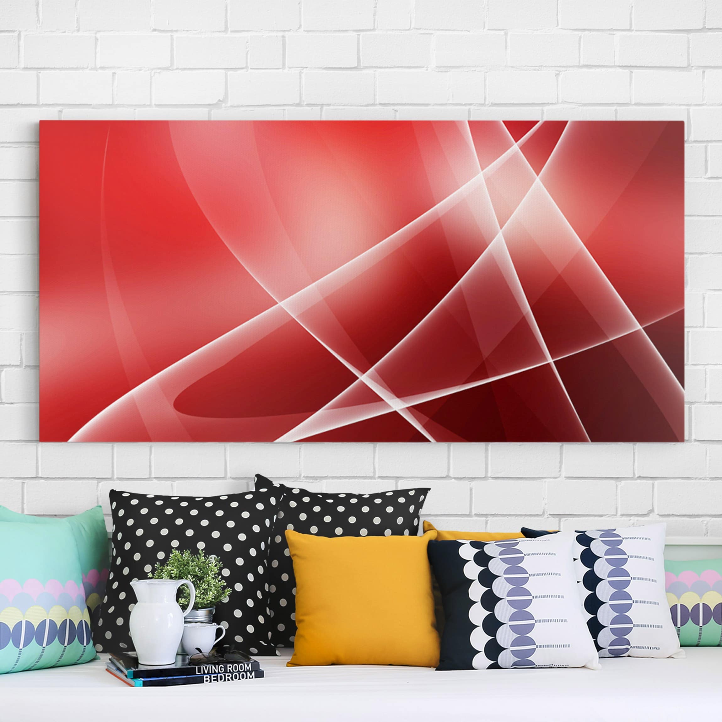 Leinwandbild Abstrakt Red Turbulency