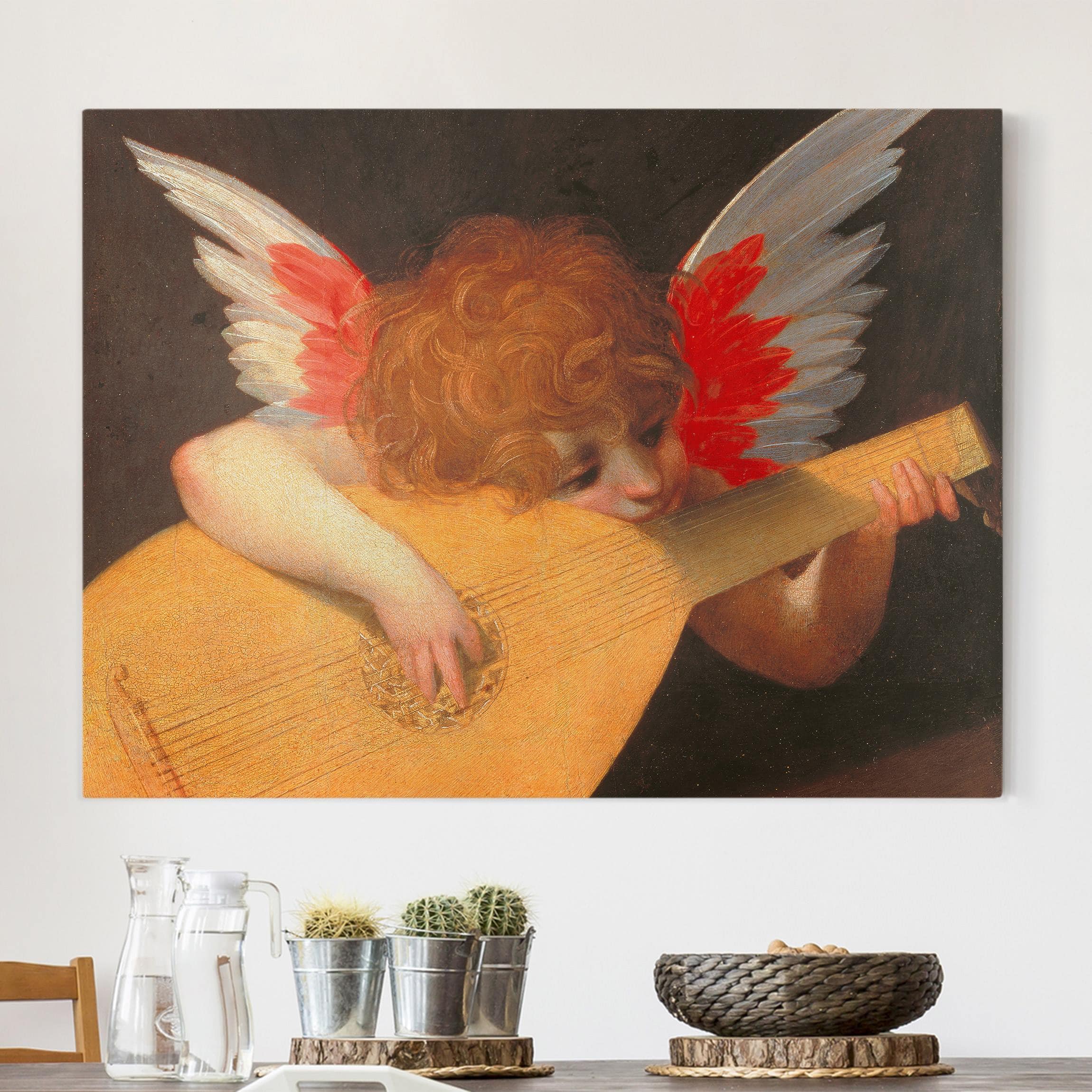 Leinwandbild Kunstdruck Rosso Fiorentino - Musizierender Engel
