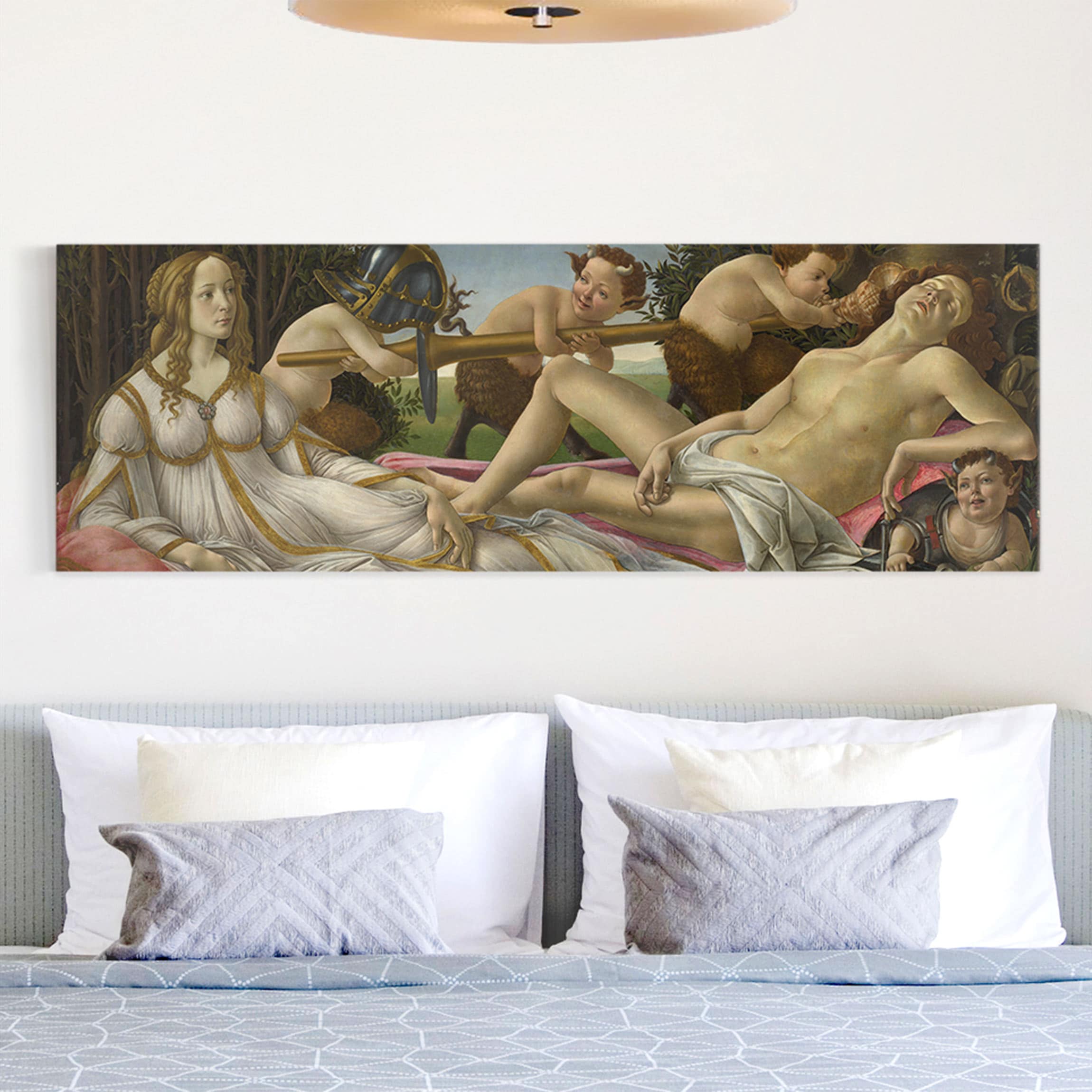 Leinwandbild - Panorama Sandro Botticelli - Venus und Mars