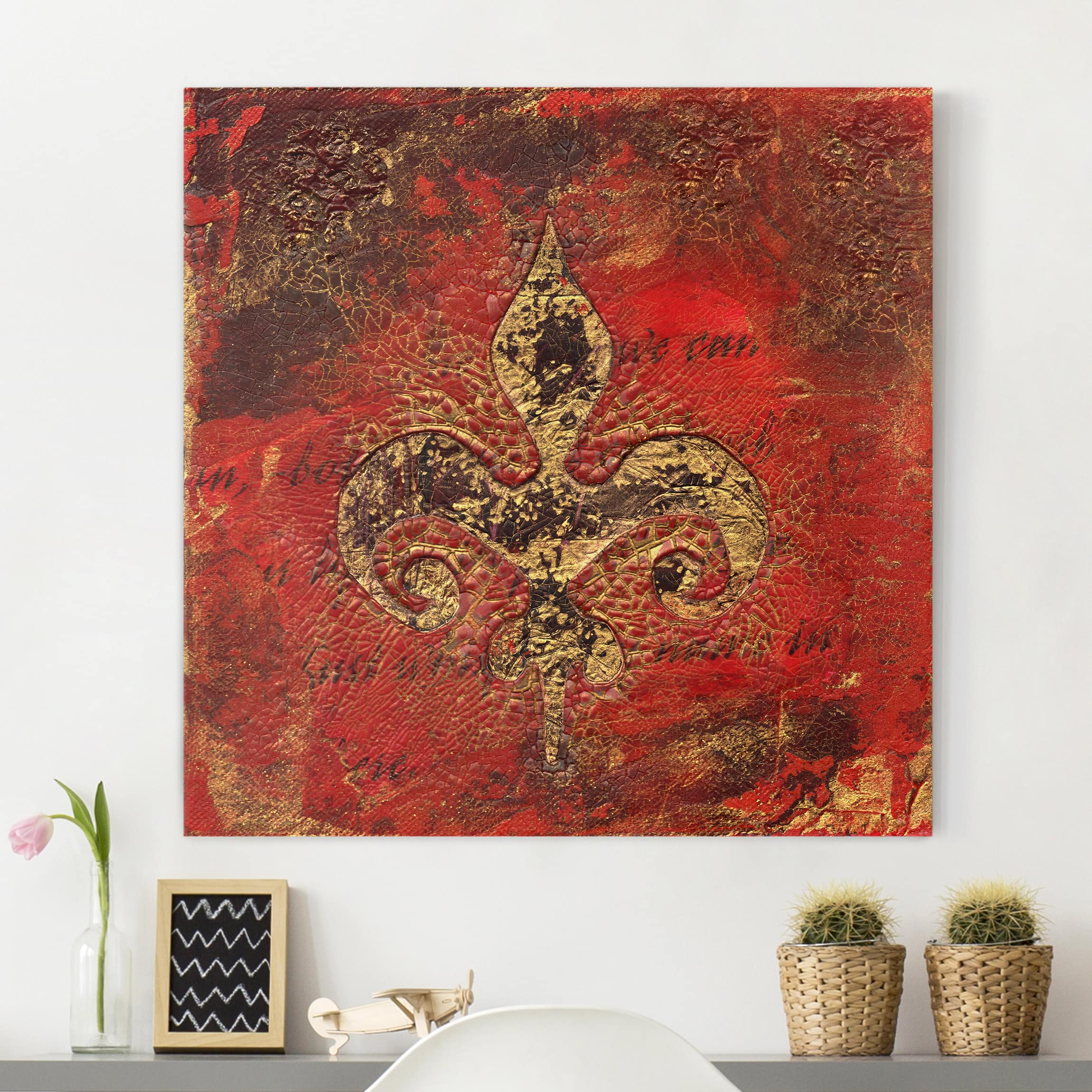 Leinwandbild Muster Secret in Patina