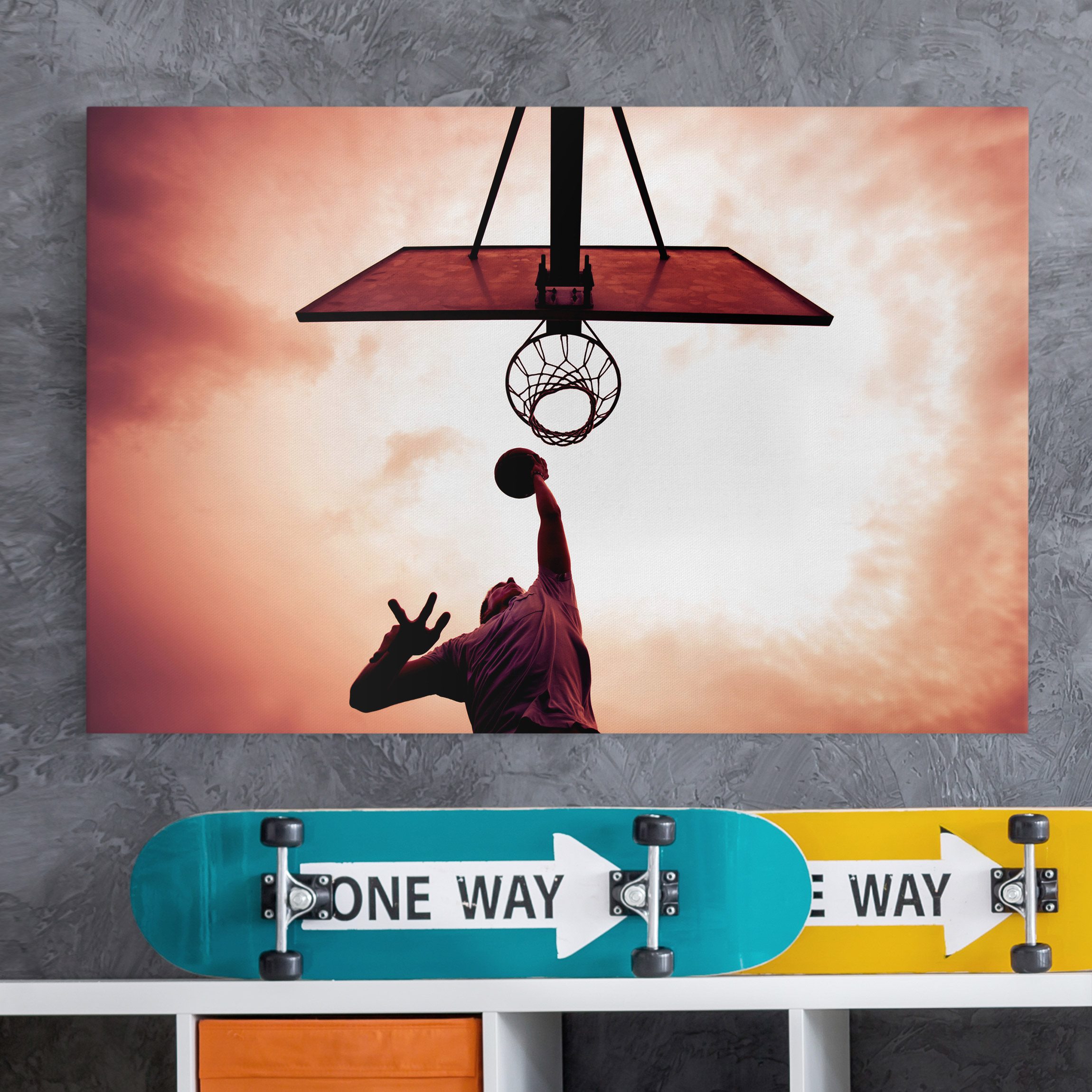 Leinwandbild - Querformat Streetball