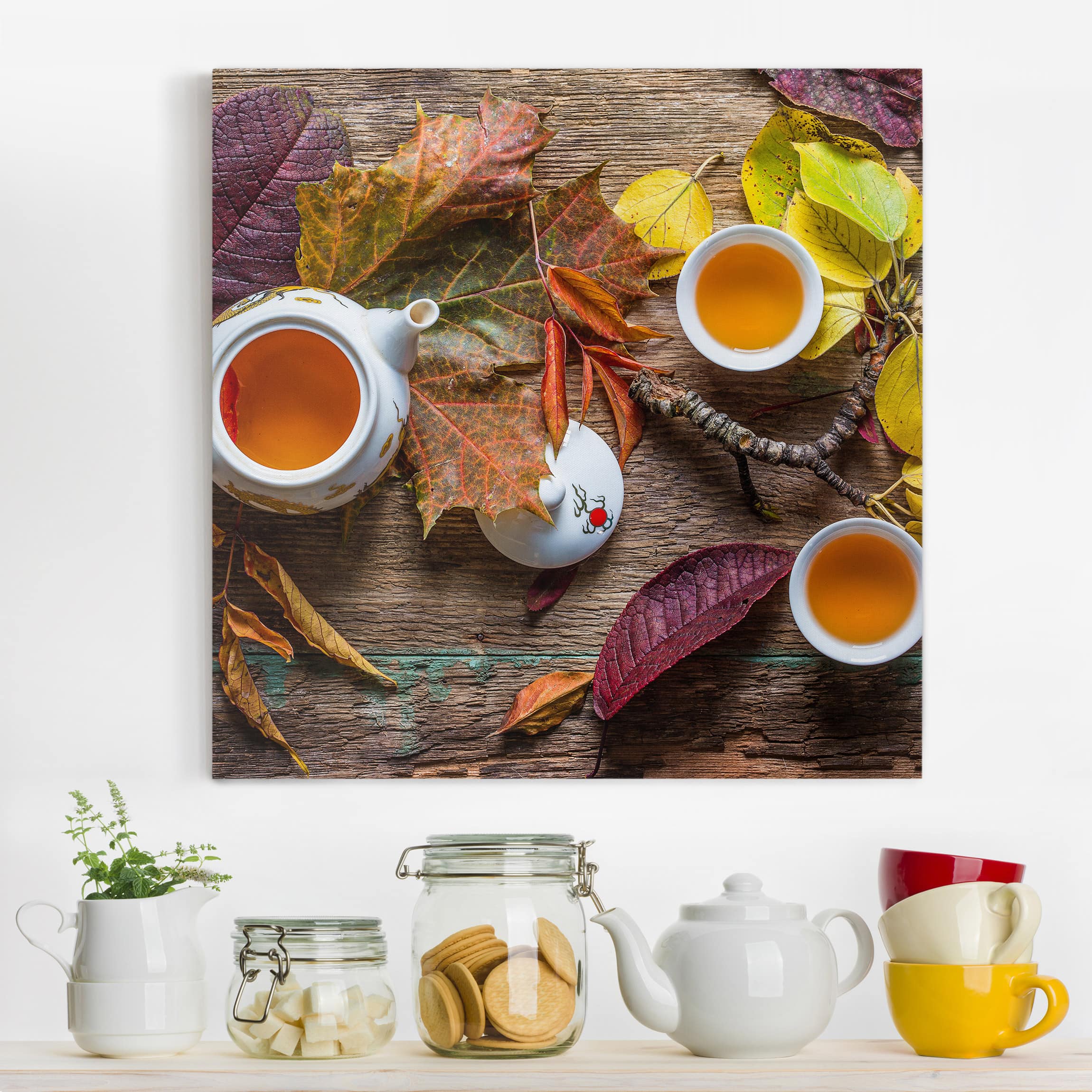 Leinwandbild Küche Tee im September