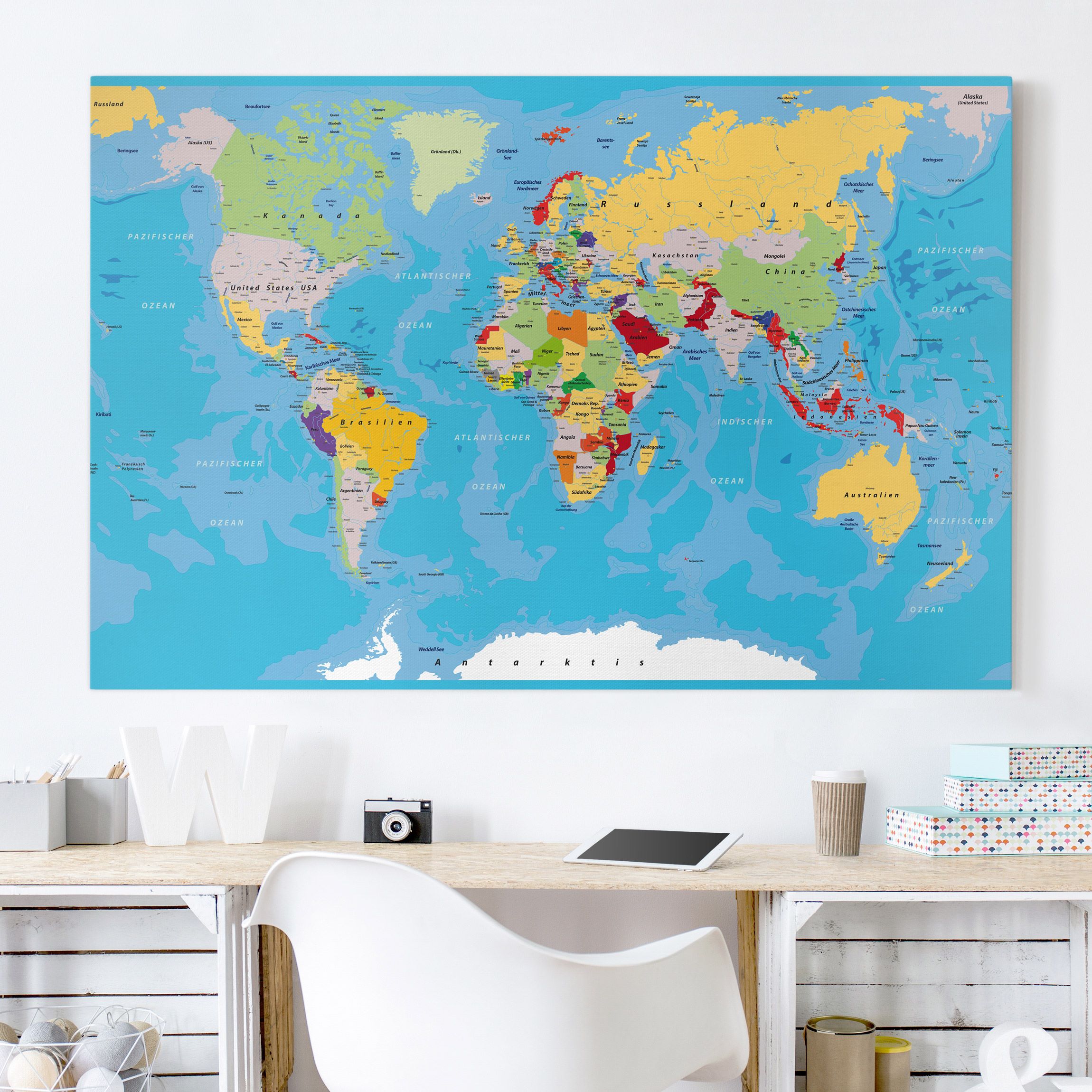 Leinwandbild Weltkarte The World´s Countries