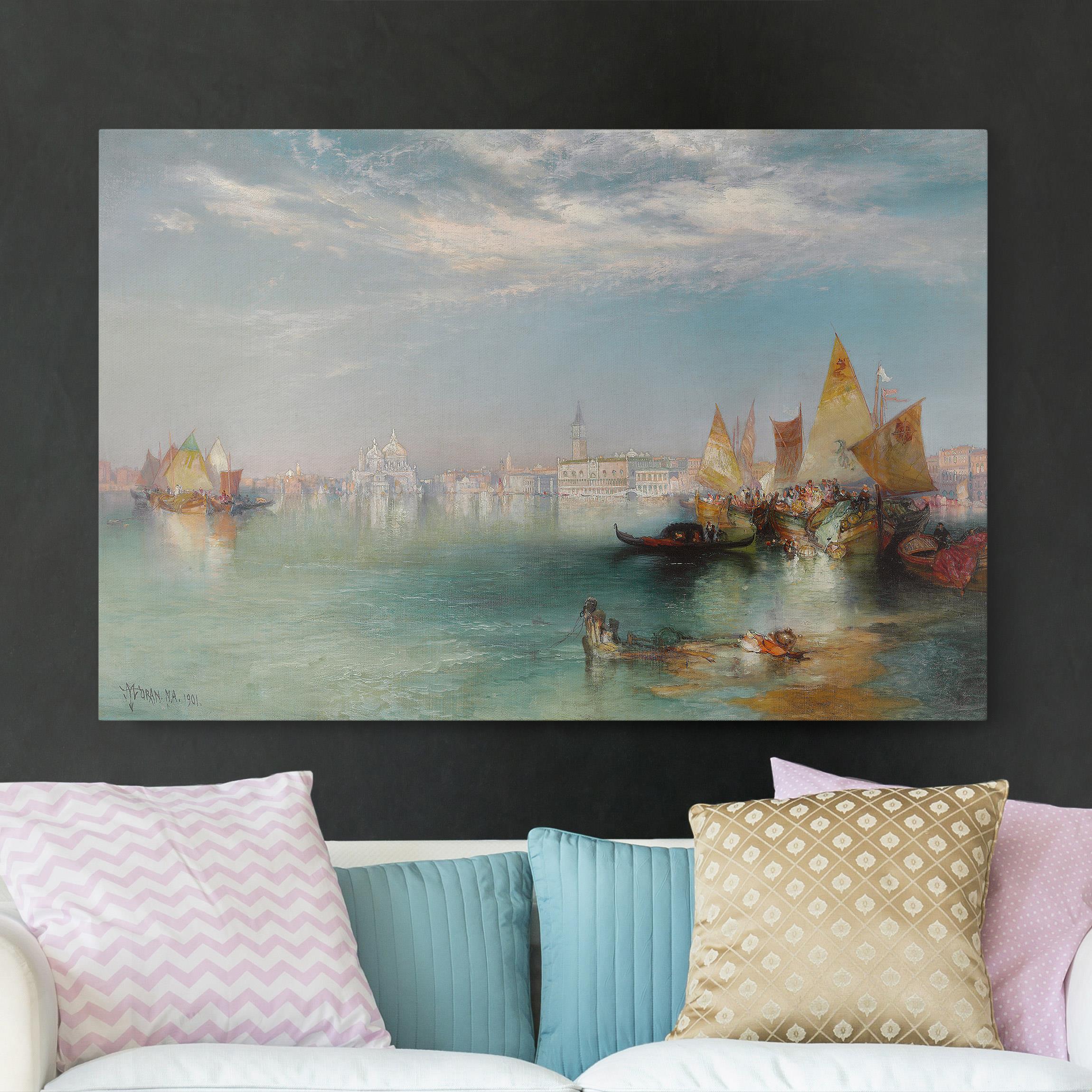 Leinwandbild Kunstdruck Thomas Moran - Canal Grande Venedig