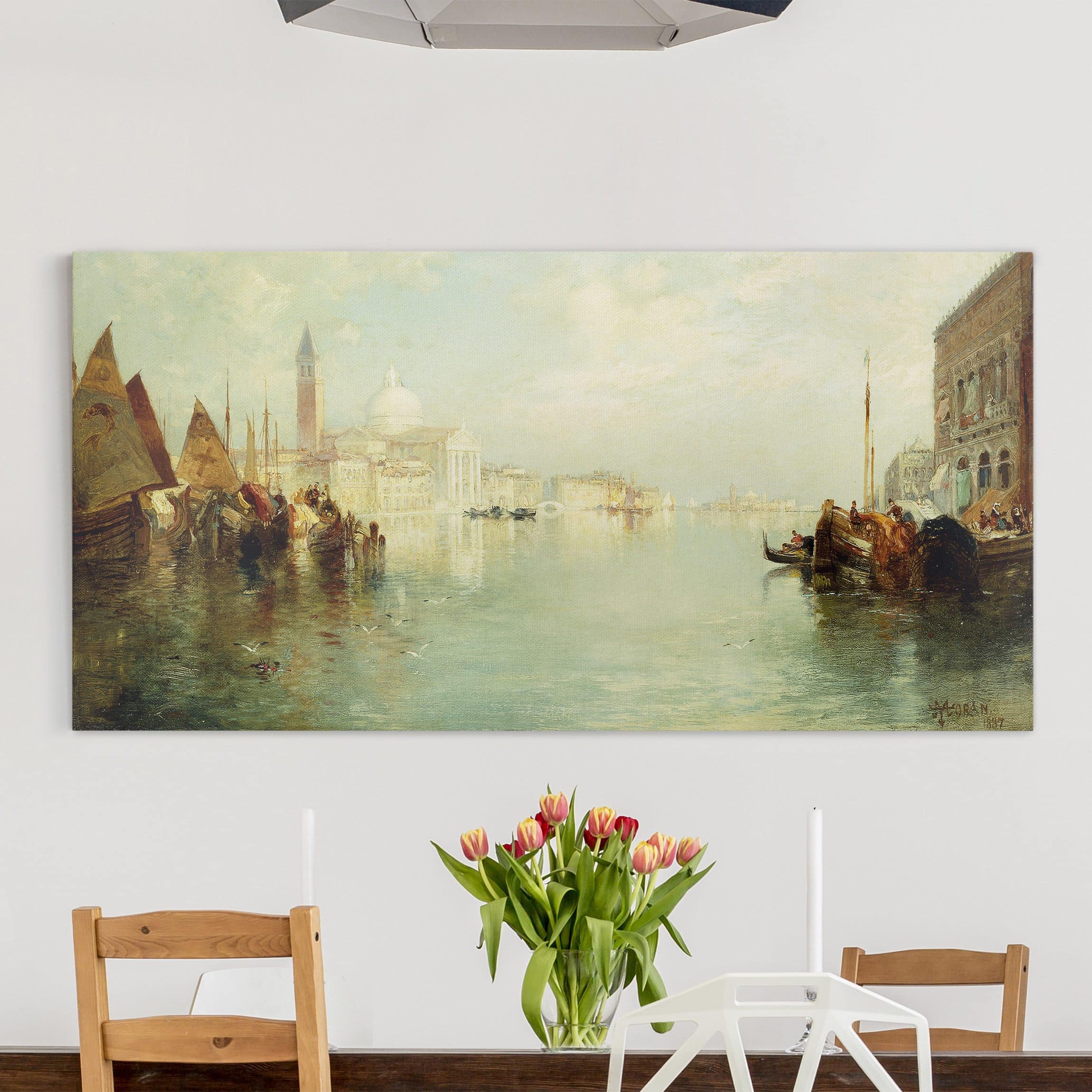 Leinwandbild Kunstdruck Thomas Moran - Canal Grande