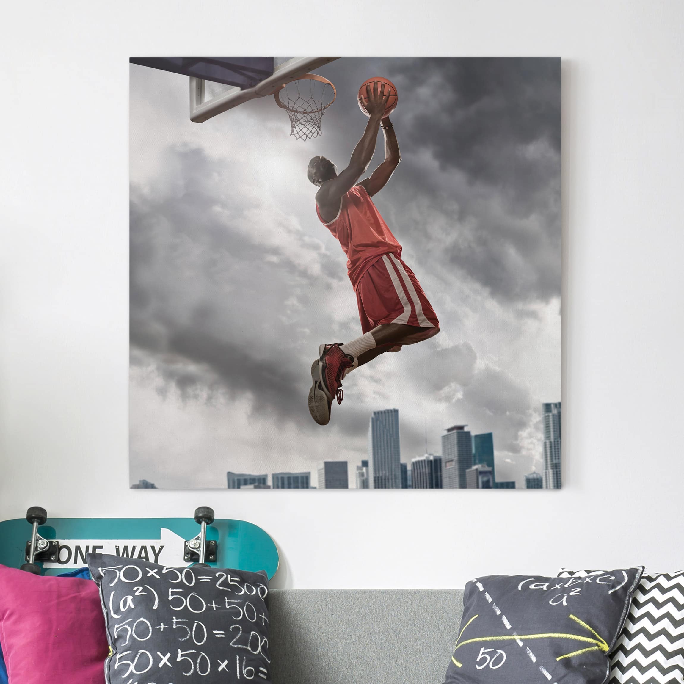 Leinwandbild Sport Thunder Storm Slam Dunk
