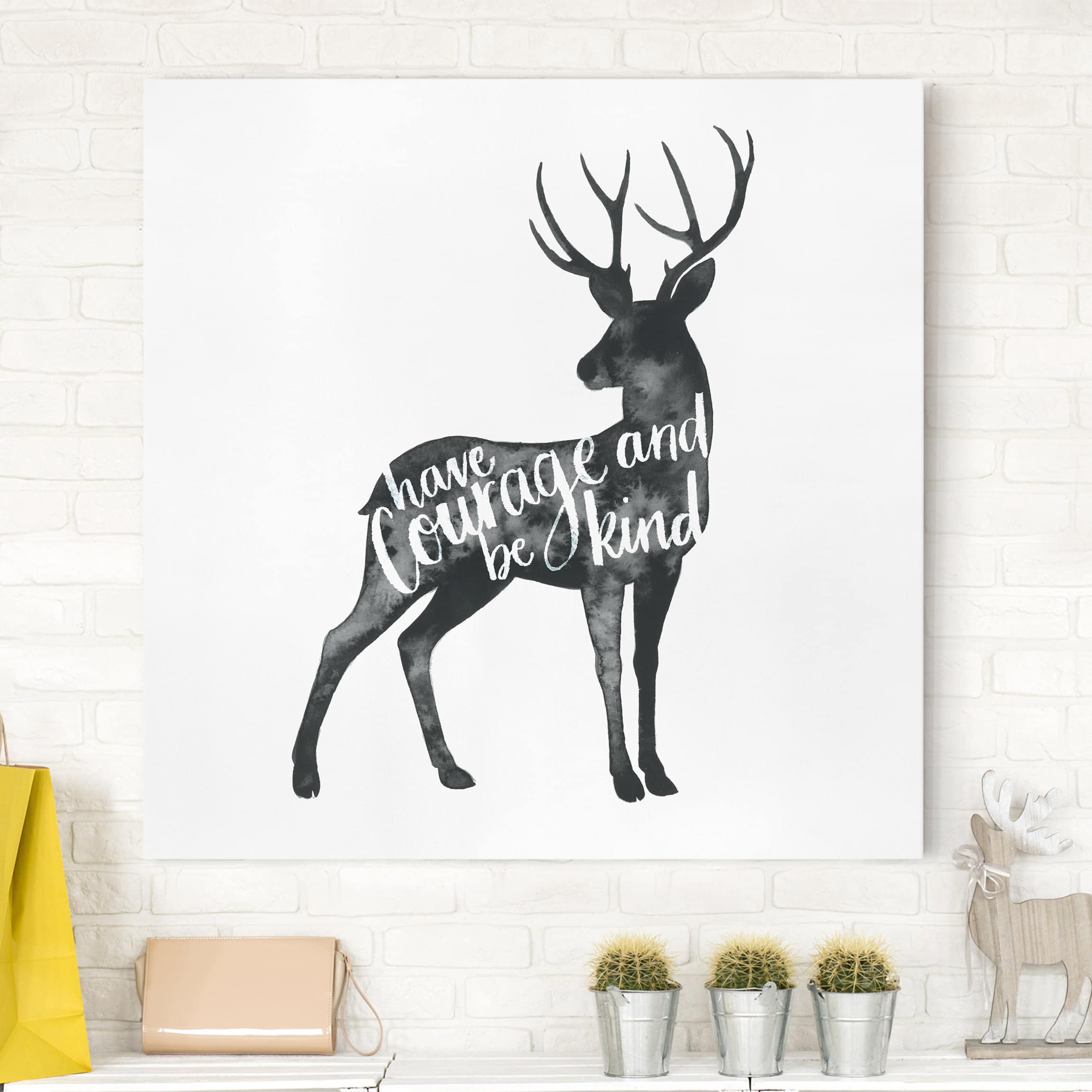 Leinwandbild Tiere Tiere mit Weisheit - Hirsch