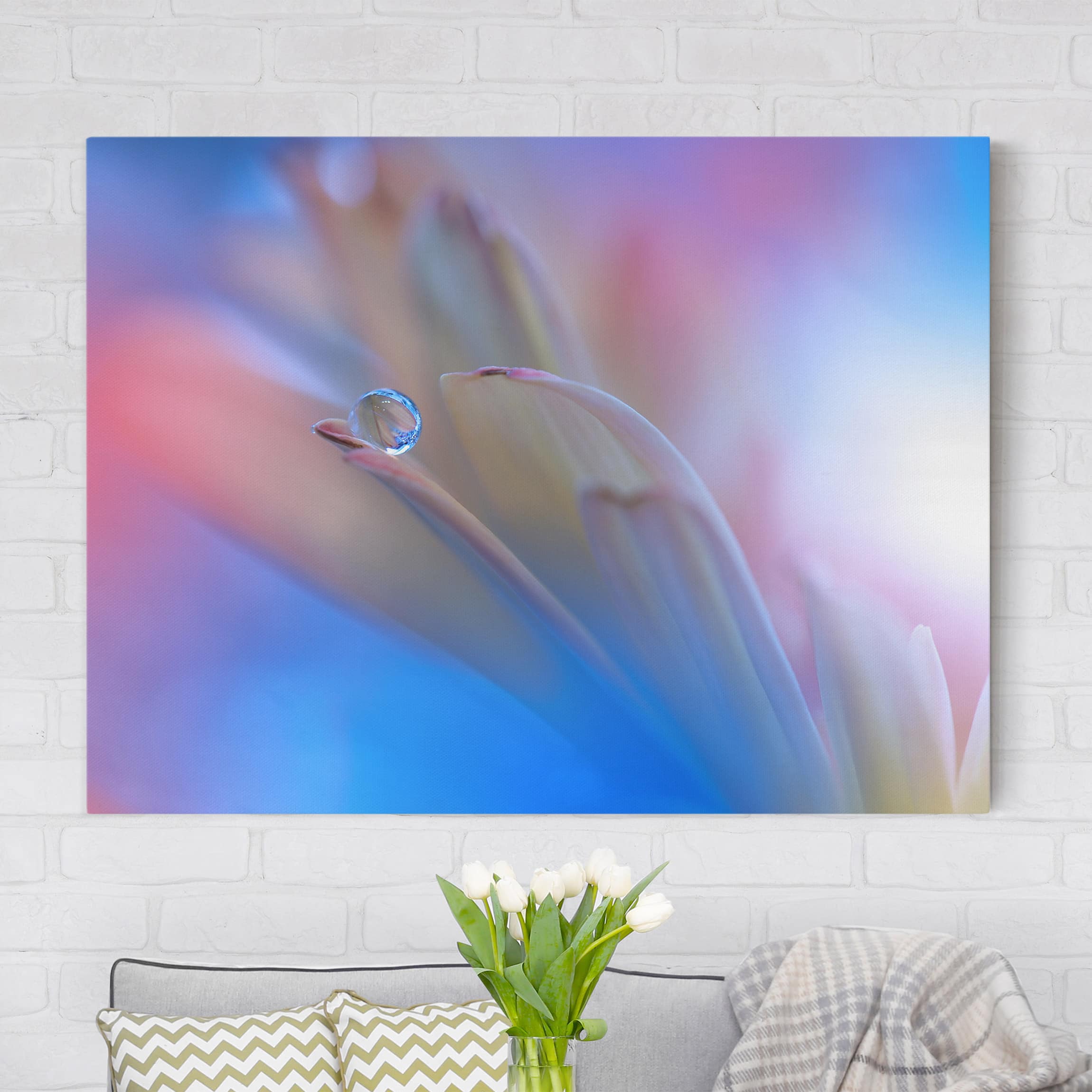 Leinwandbild Blumen Touch Me Softly