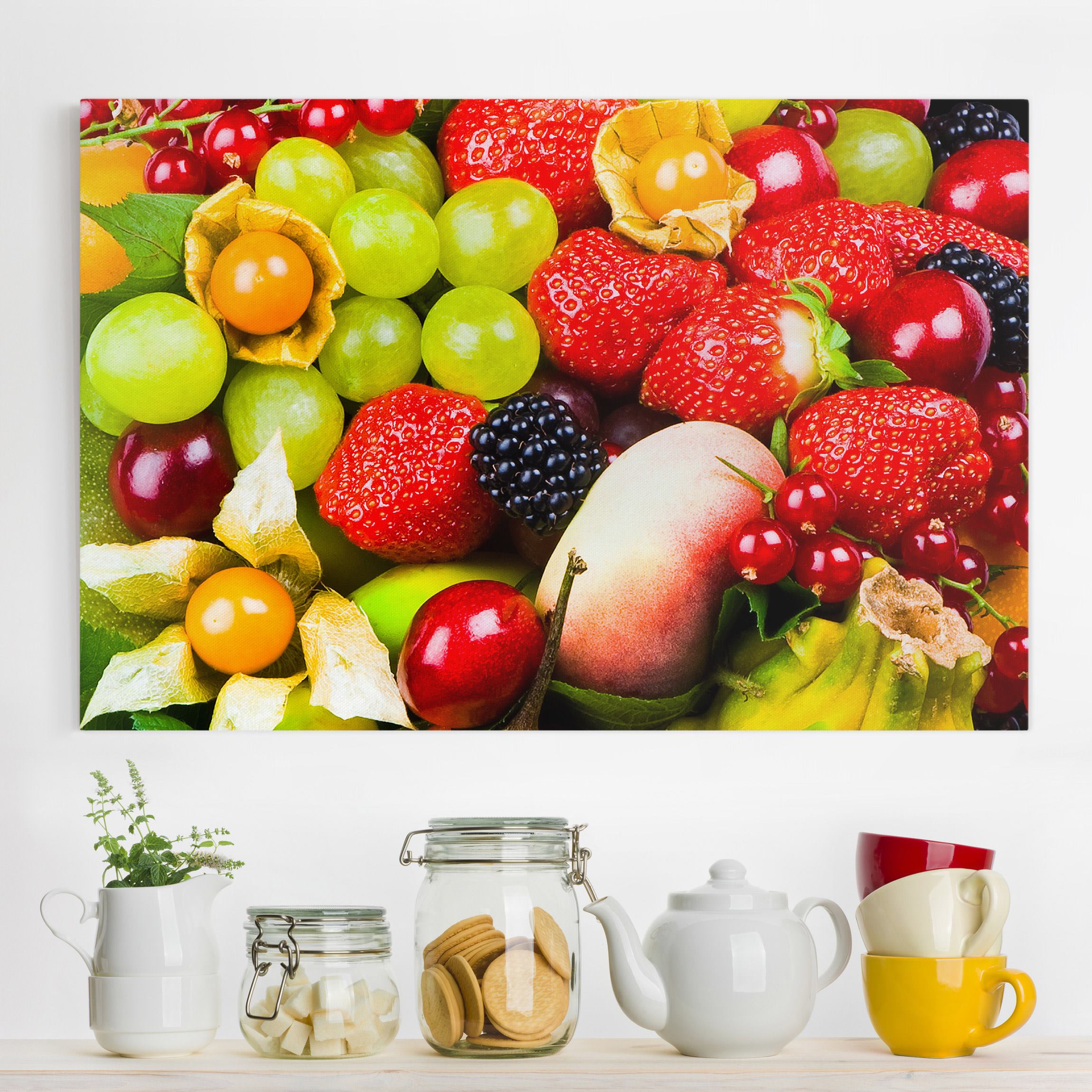 Leinwandbild Küche Tropical Fruits