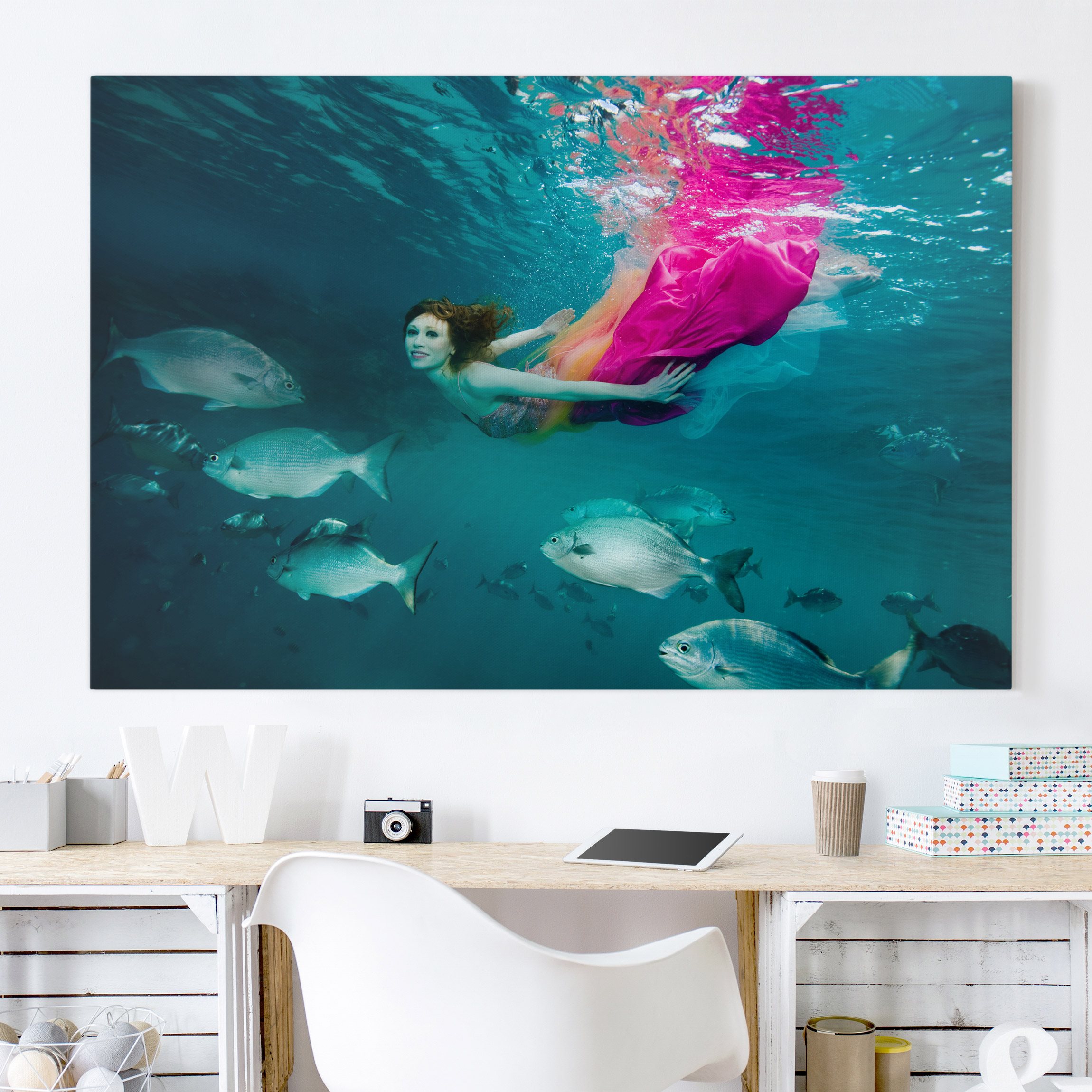 Leinwandbild Akt & Erotik Underwater Beauty
