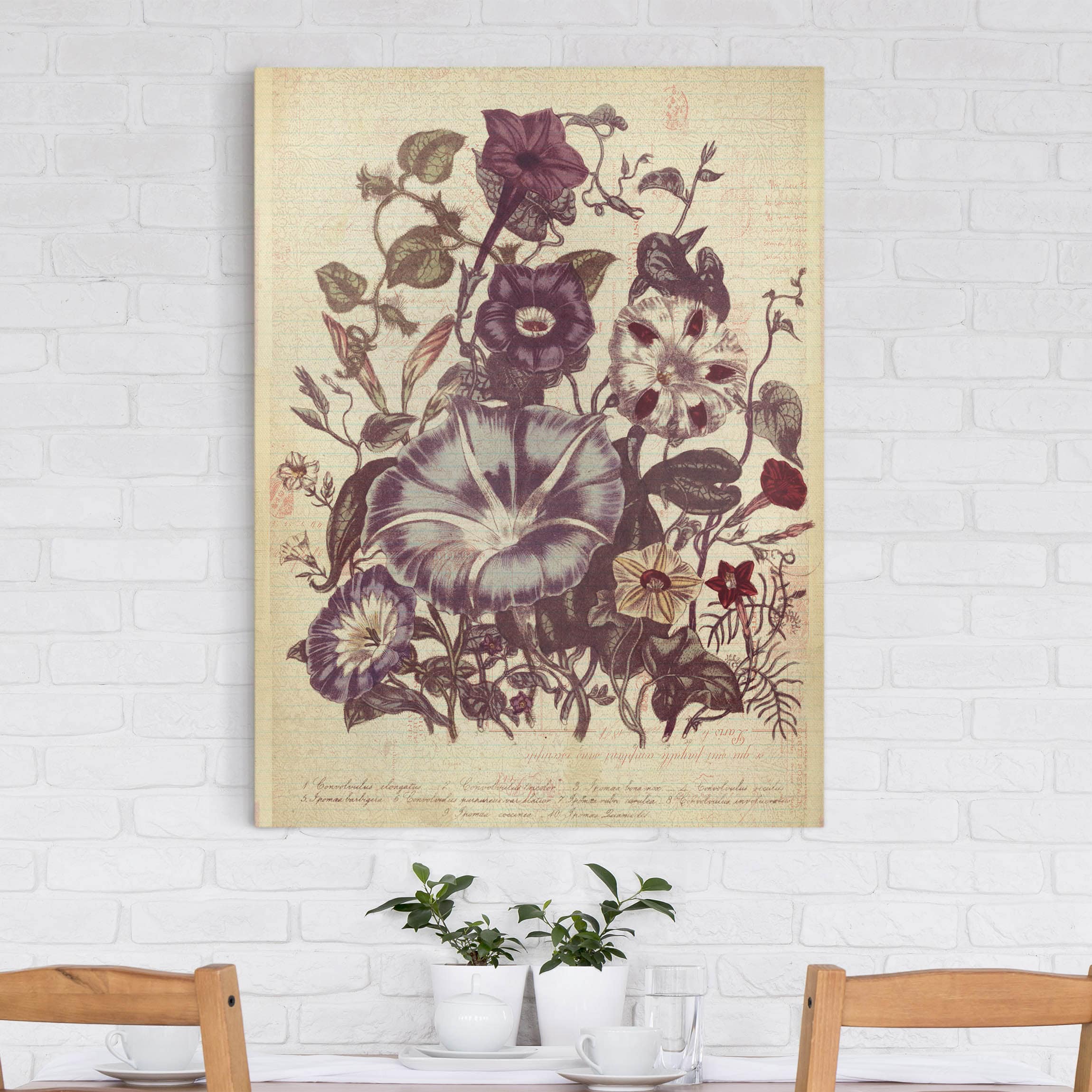 Leinwandbild - Hochformat Vintage Memory Blumenstrauss