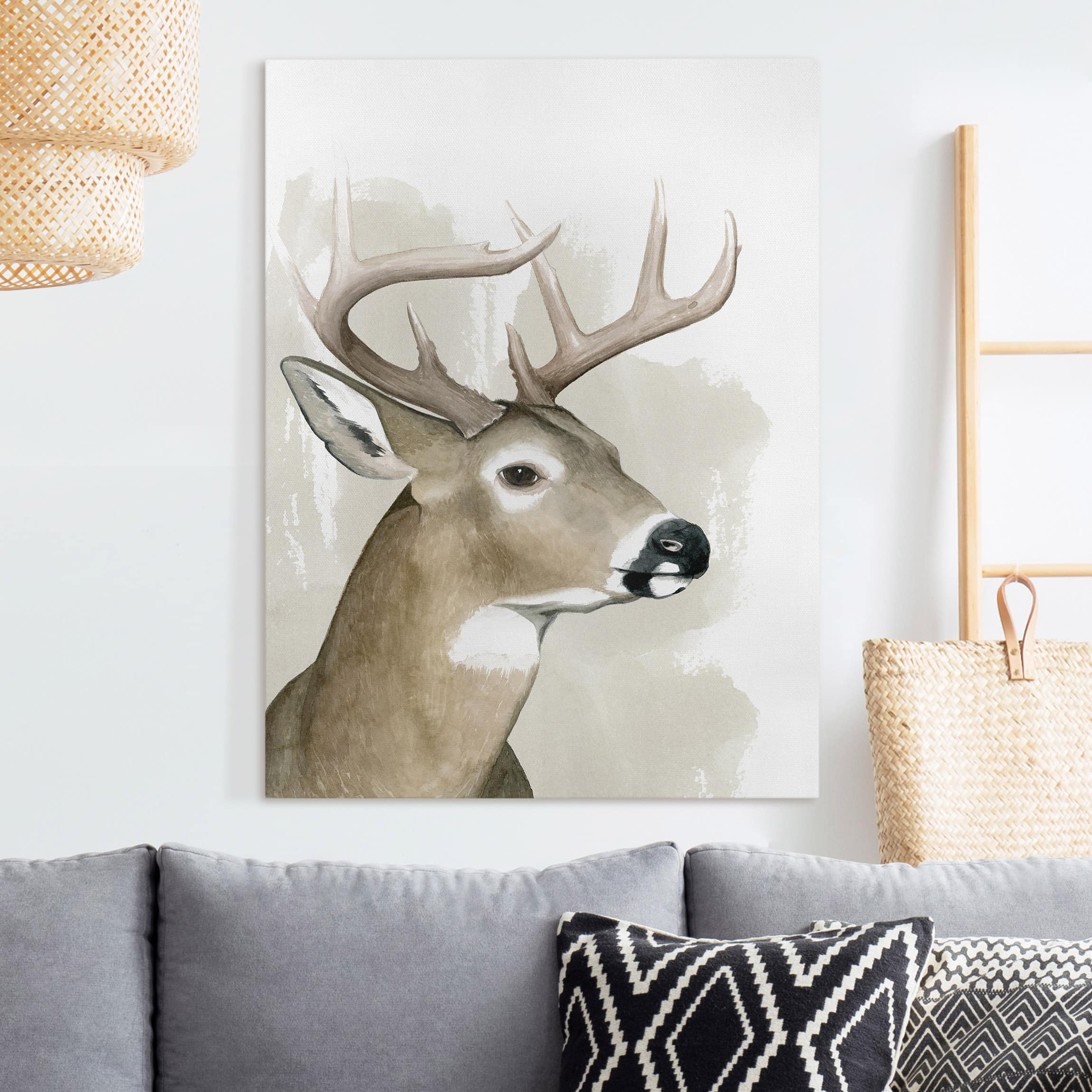 Leinwandbild Tiere Waldfreunde - Hirsch