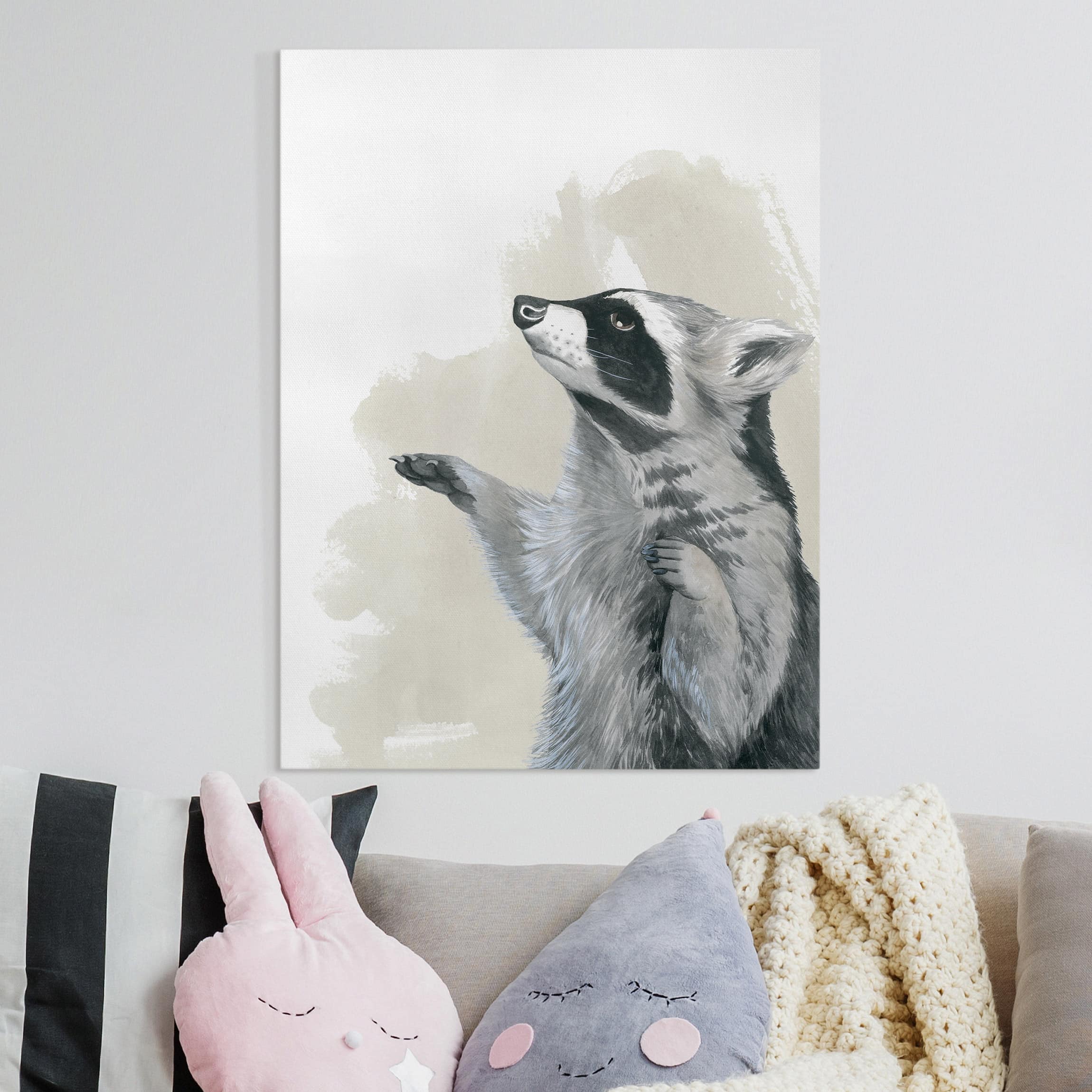 Leinwandbild Tiere Waldfreunde - Waschbär