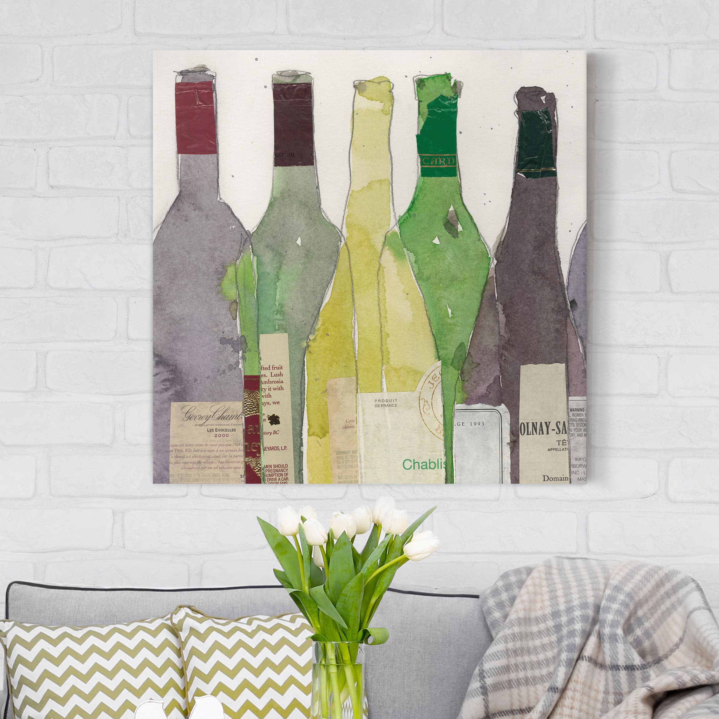 Leinwandbild - Quadrat Wein & Spirituosen III