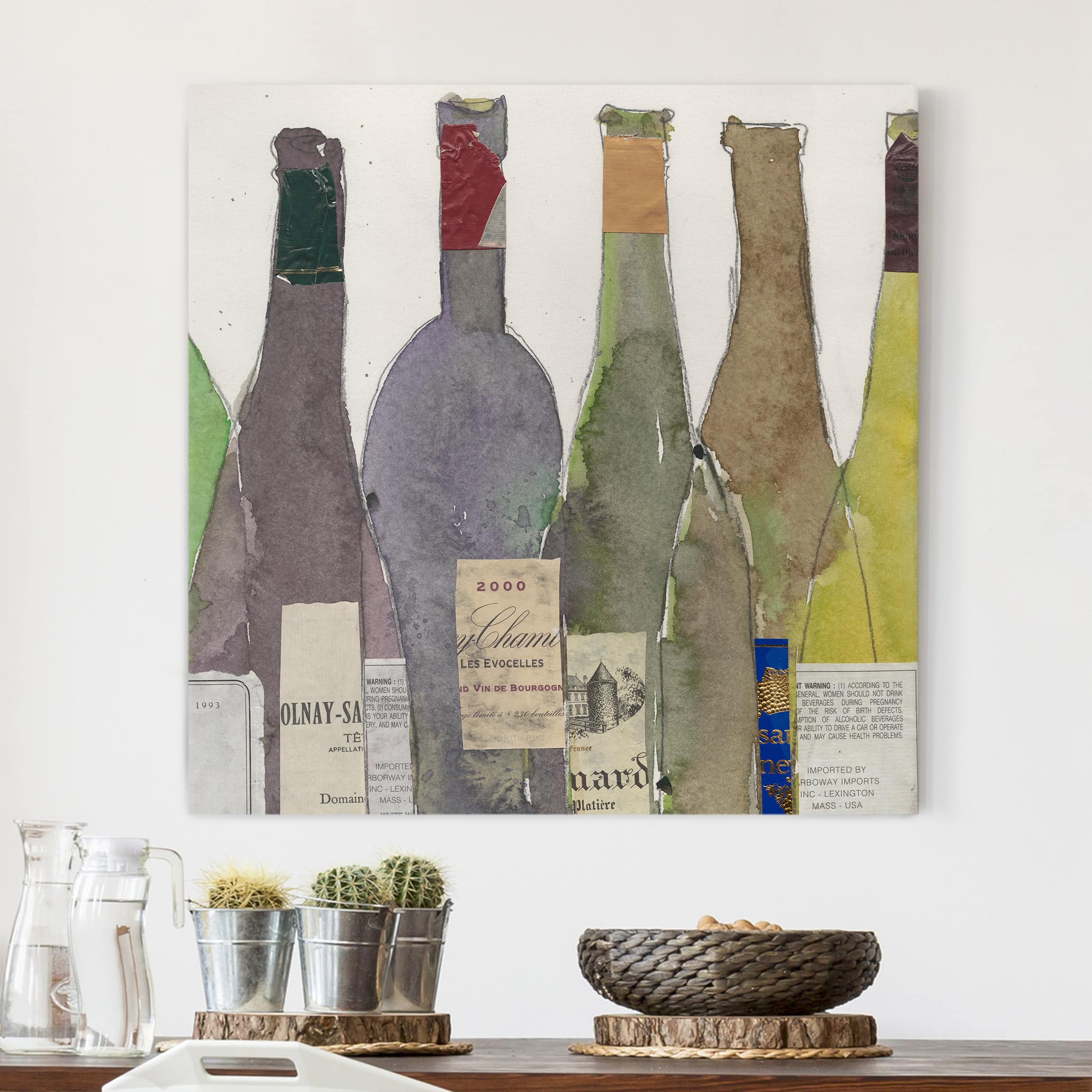 Leinwandbild - Quadrat Wein & Spirituosen IV