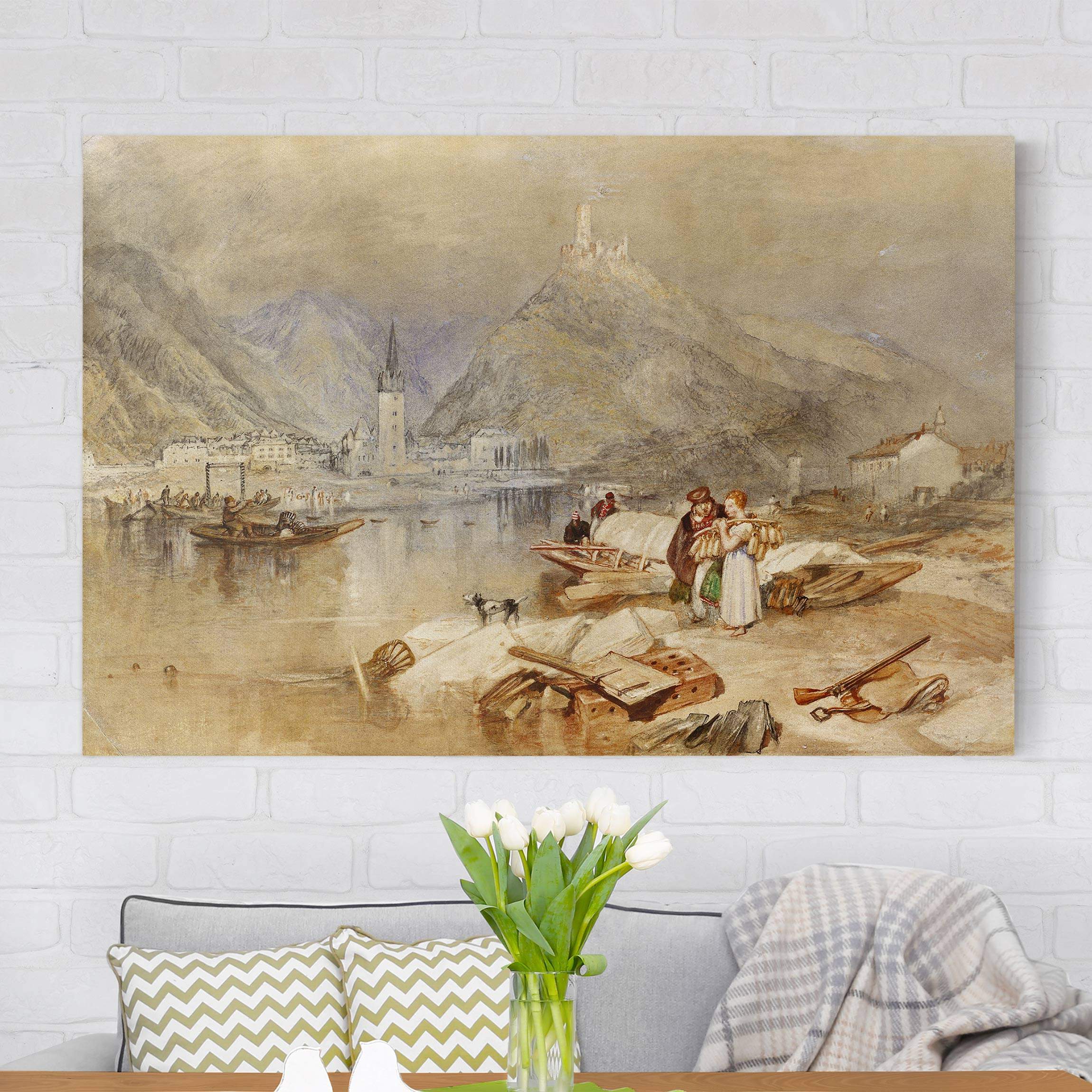 Leinwandbild - Querformat William Turner - Bernkastel an der Mosel