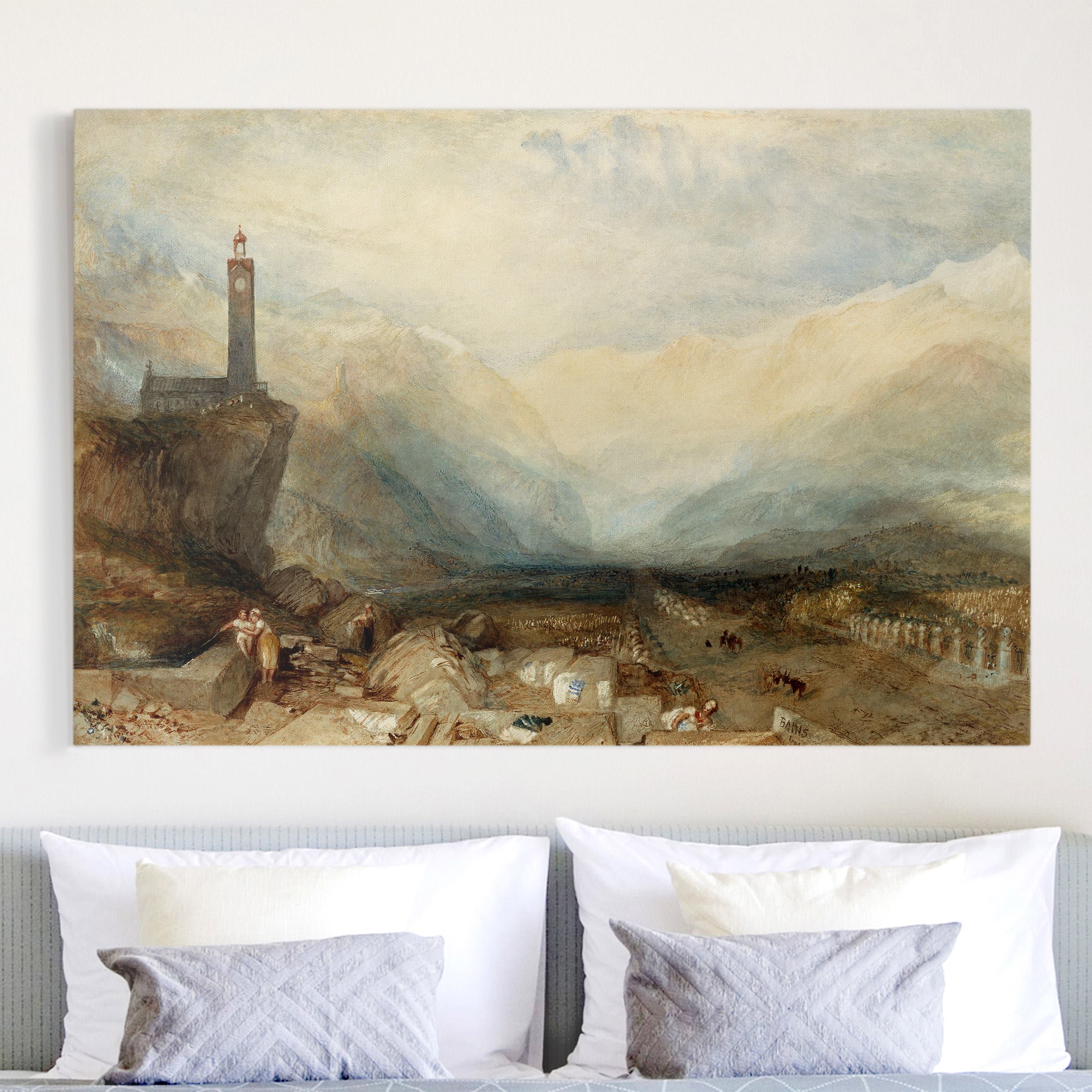 Leinwandbild - Querformat William Turner - Splügenpass