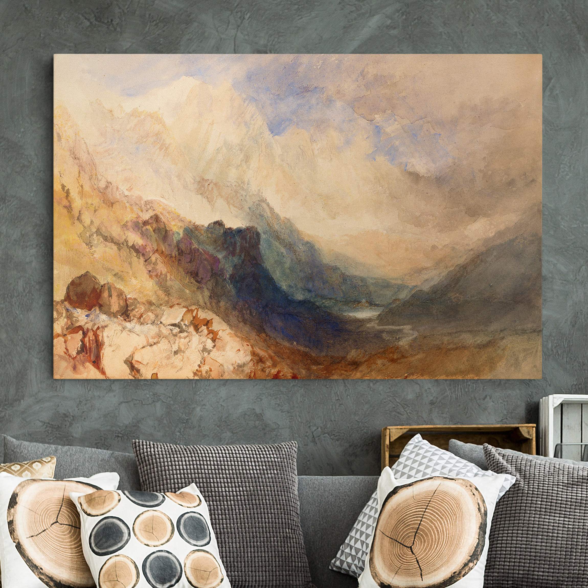 Leinwandbild Kunstdruck William Turner - Aostatal