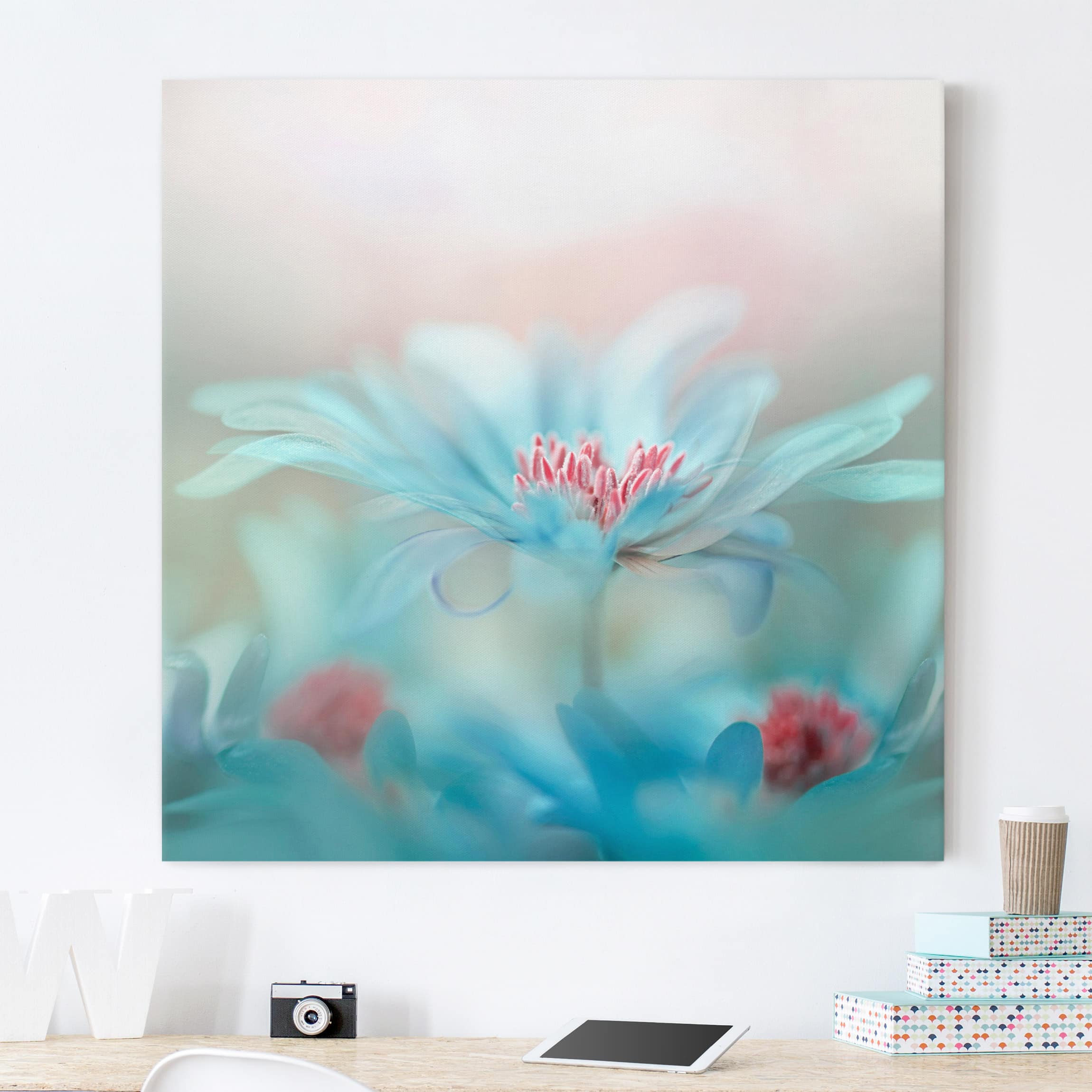 Leinwandbild Blumen Zarte Blüten in Pastell