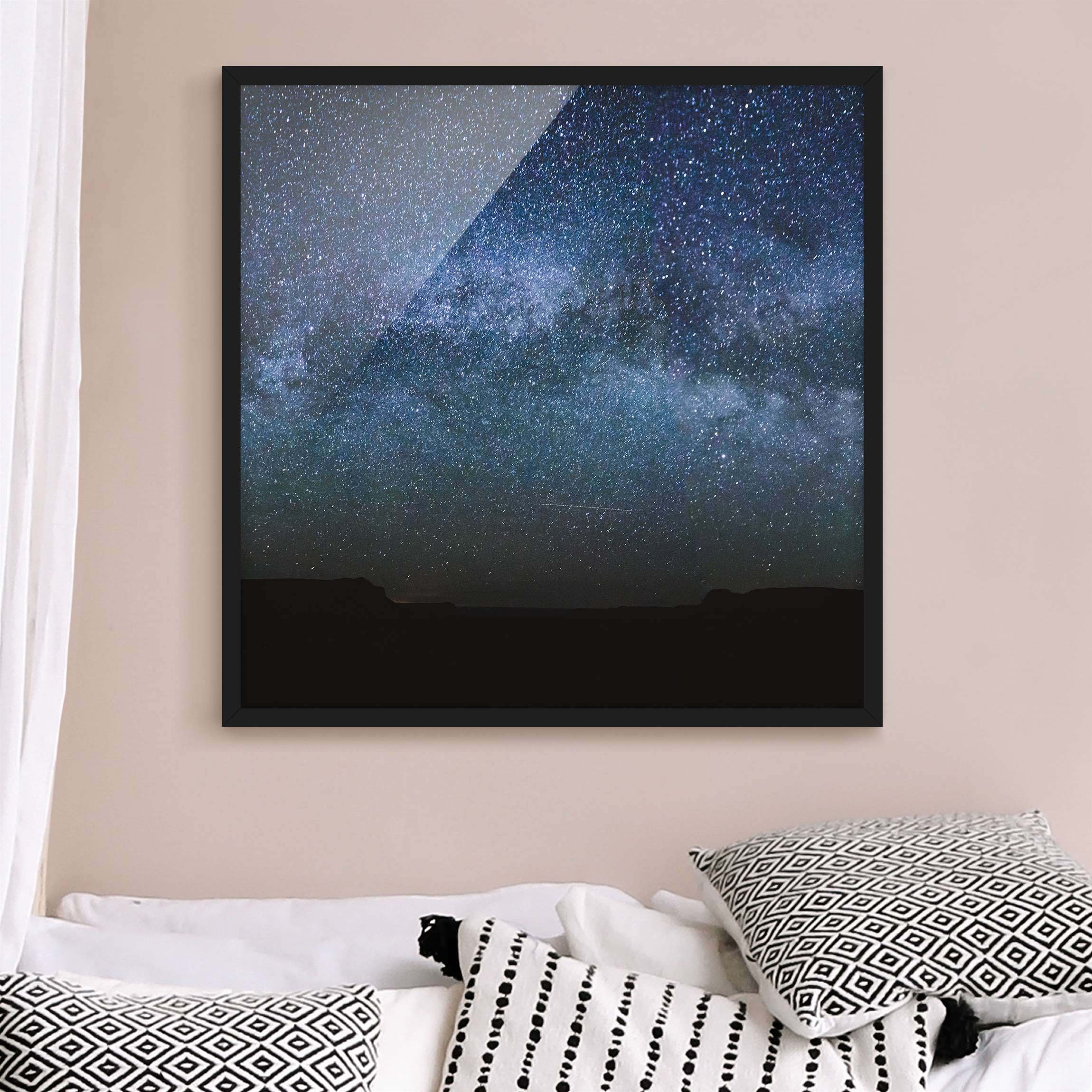 Bild mit Rahmen Leuchten des Sternenhimmels