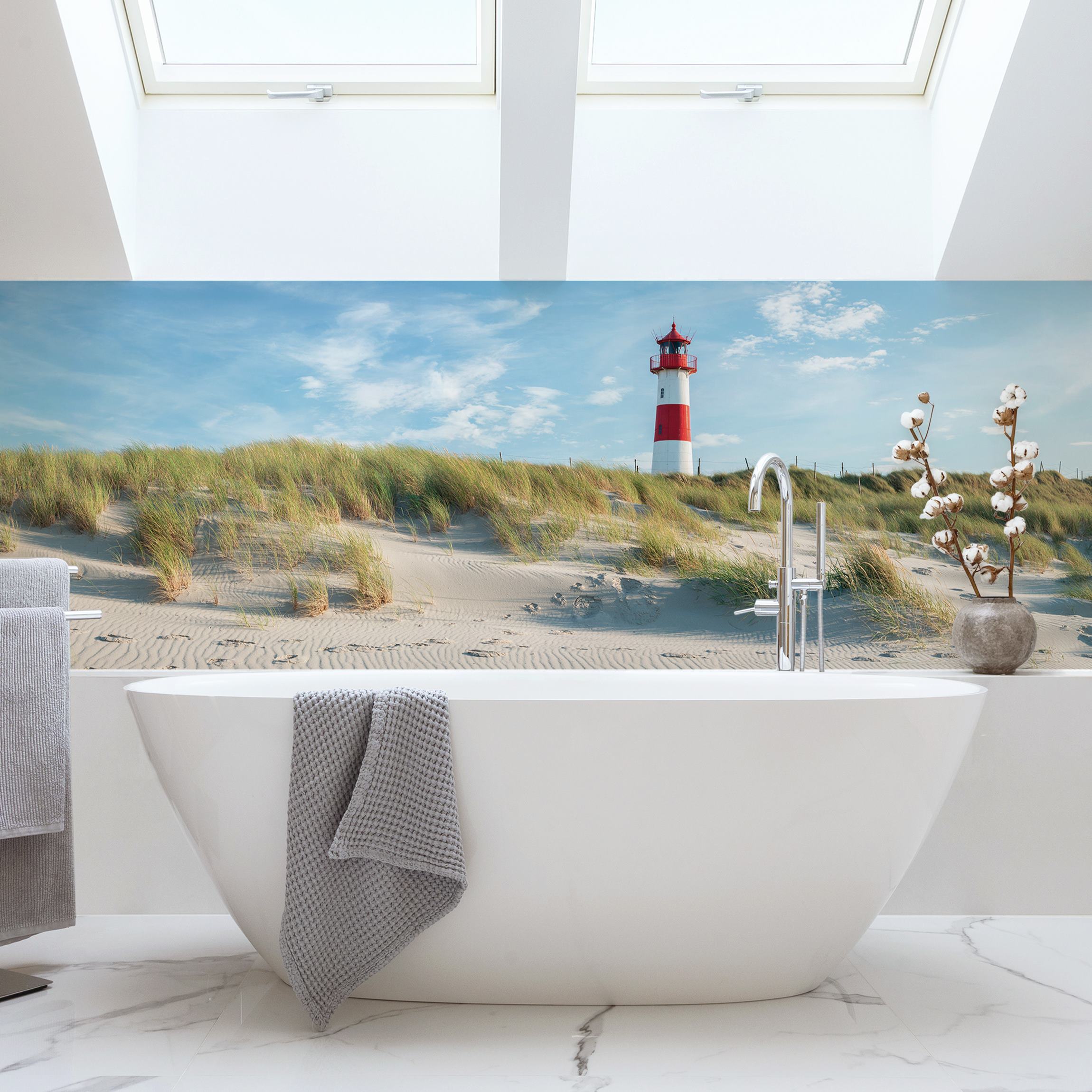 Wandverkleidung Bad Leuchtturm an der Nordsee