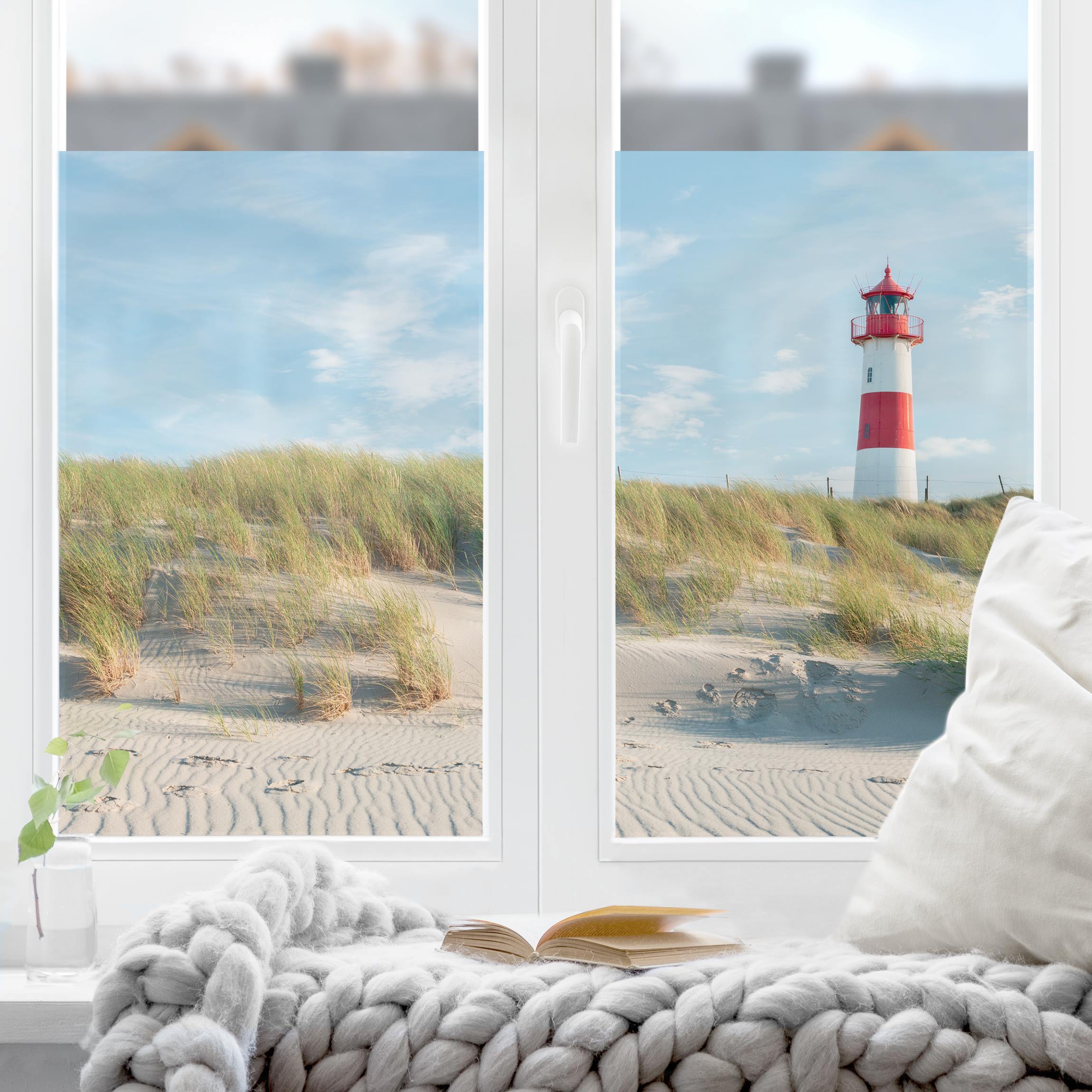 Fensterfolie Leuchtturm an der Nordsee