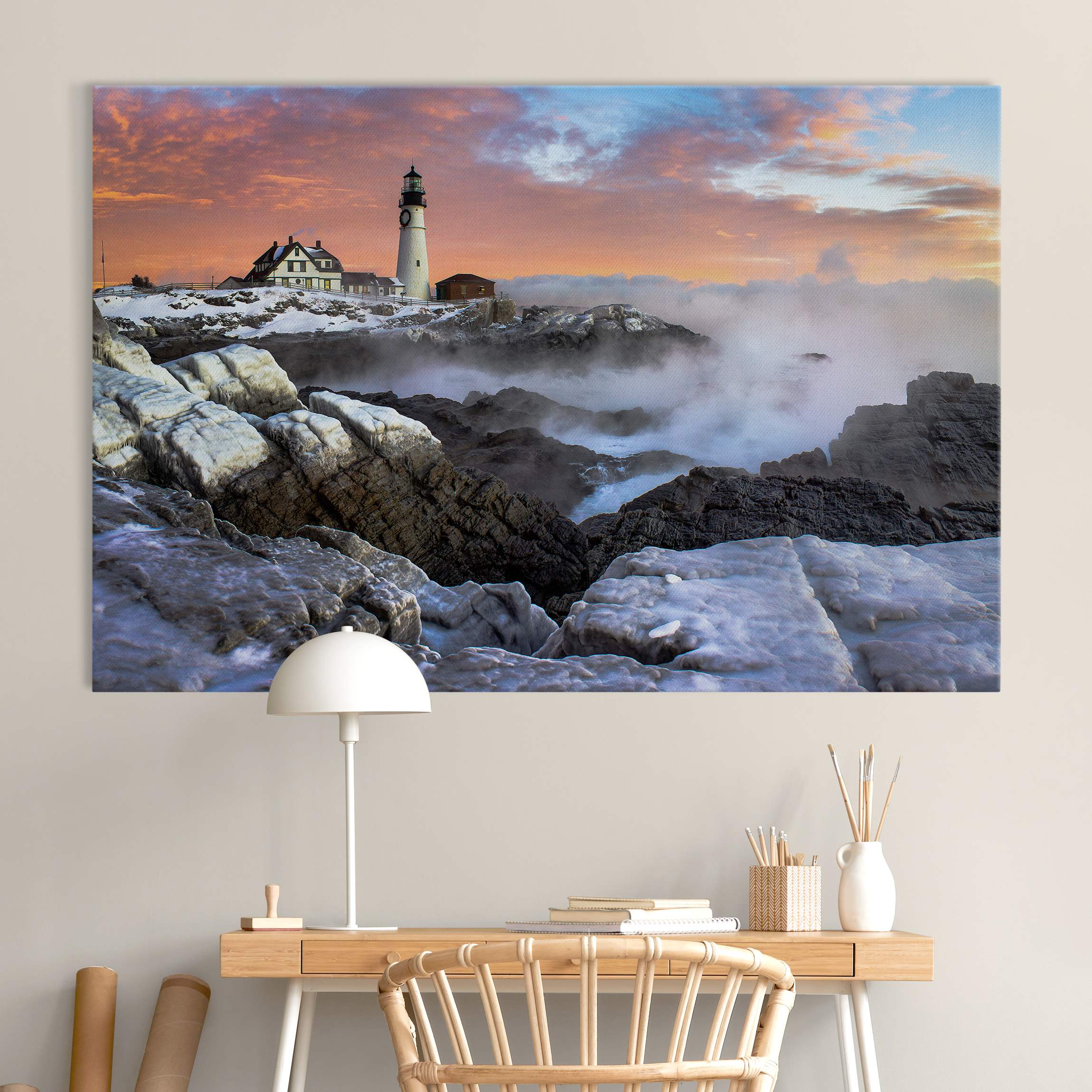 Akustikbild Leuchtturm im Eis