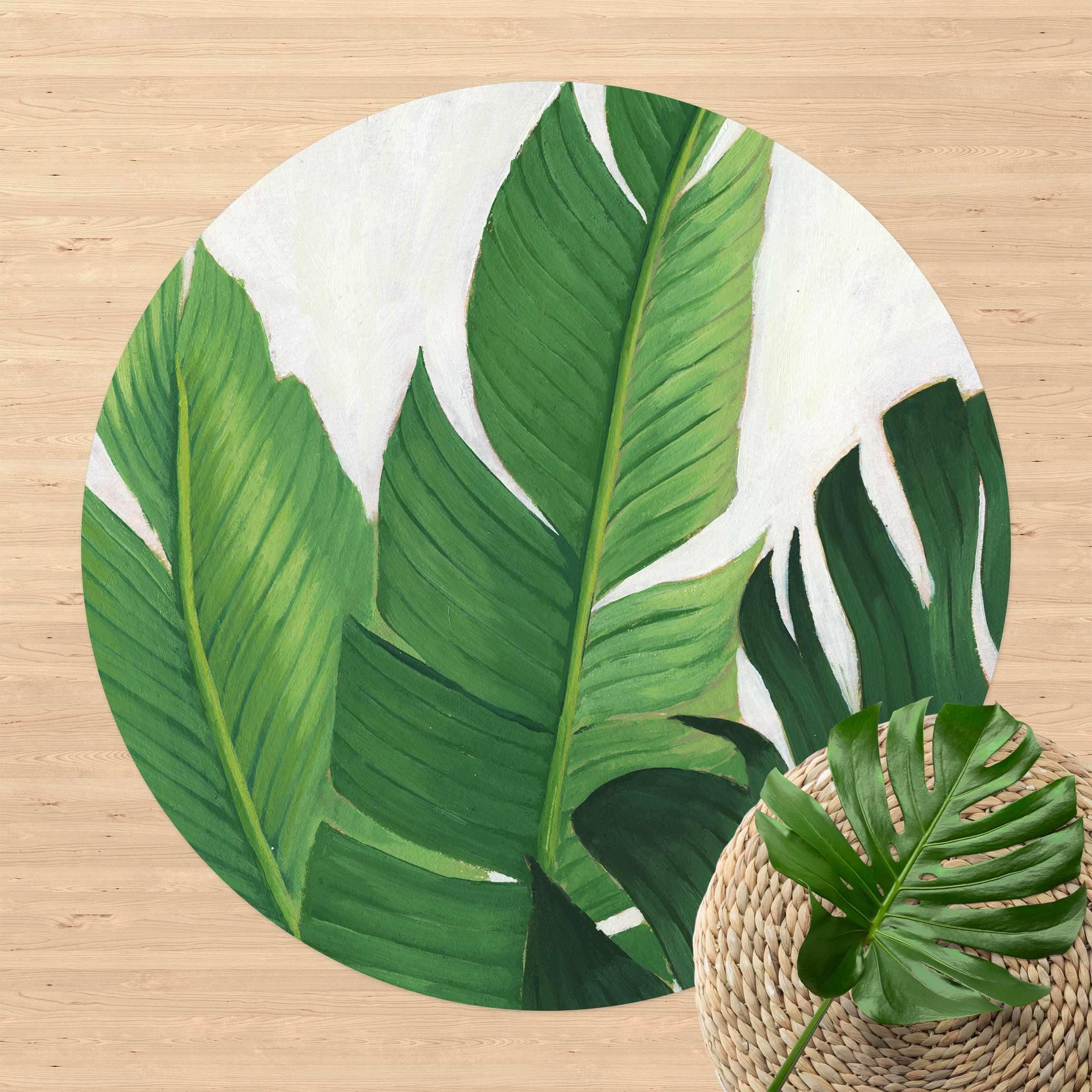 Runder Vinyl-Teppich Lieblingspflanzen - Banane