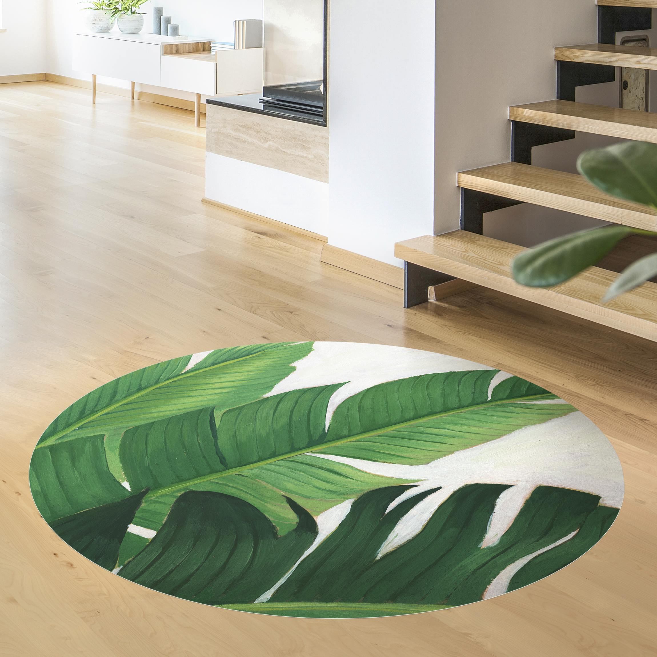 Runder Vinyl-Teppich Lieblingspflanzen - Banane