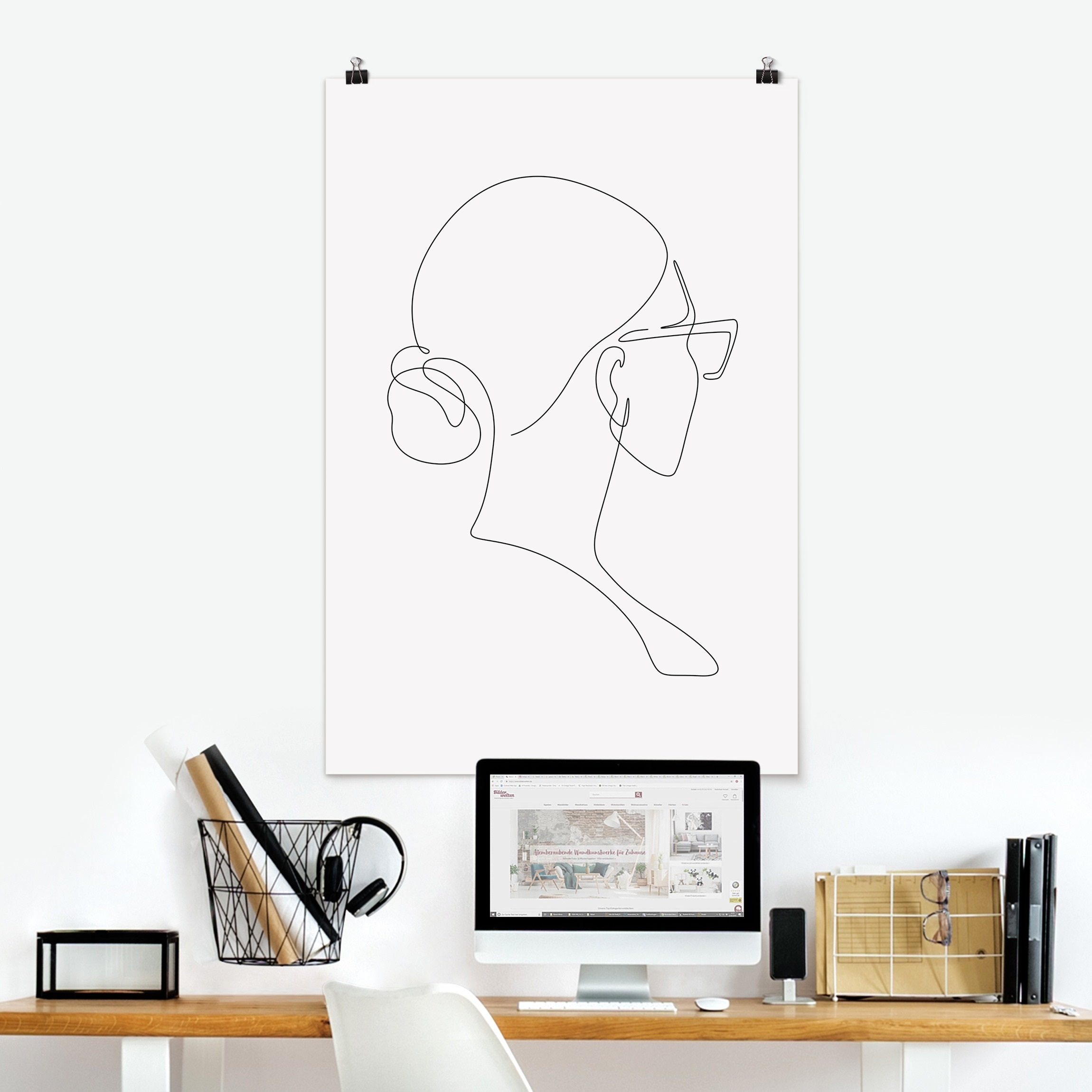 Poster Line Art - Brille