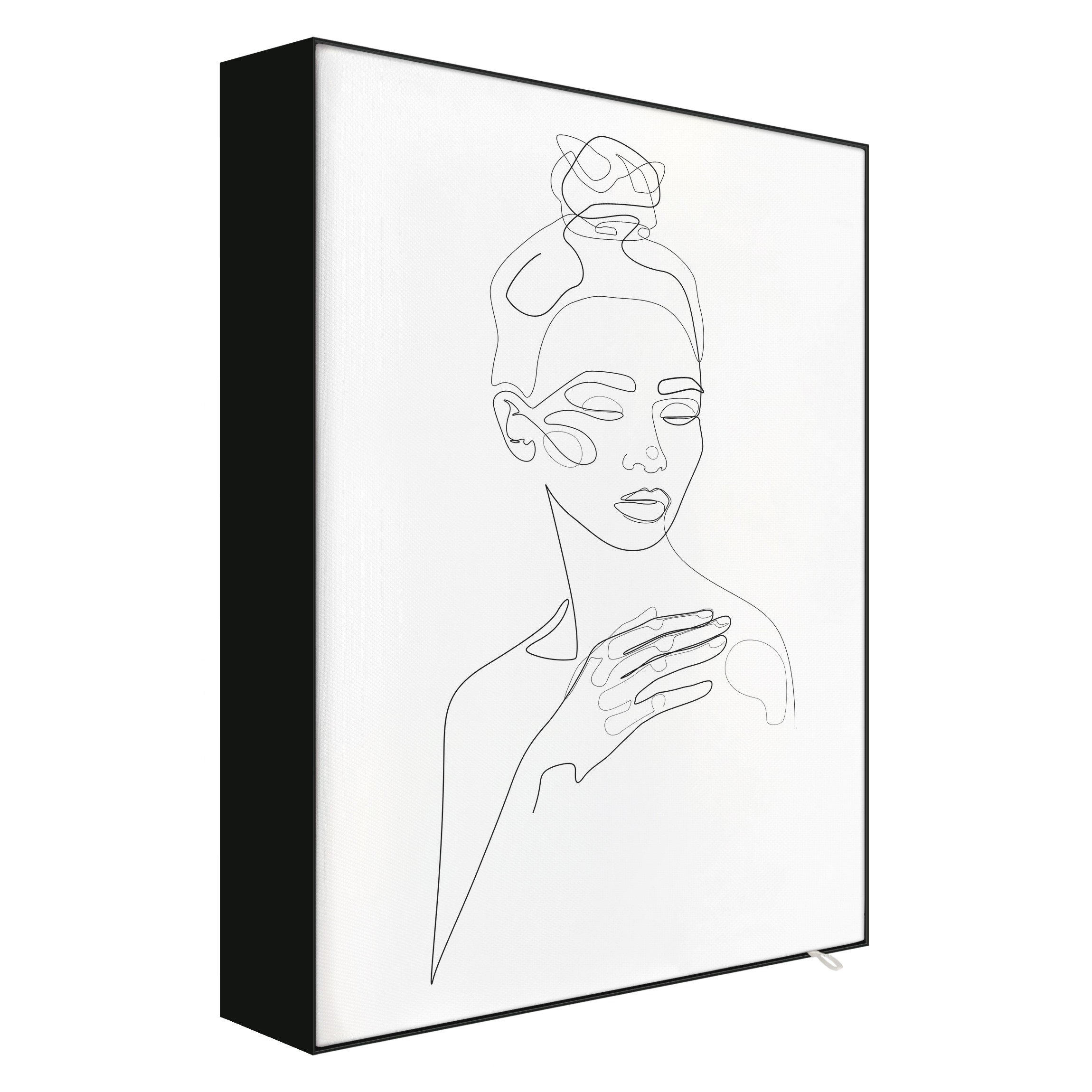 Akustik-Wechselbild Line Art Portraits - Messy Beauty