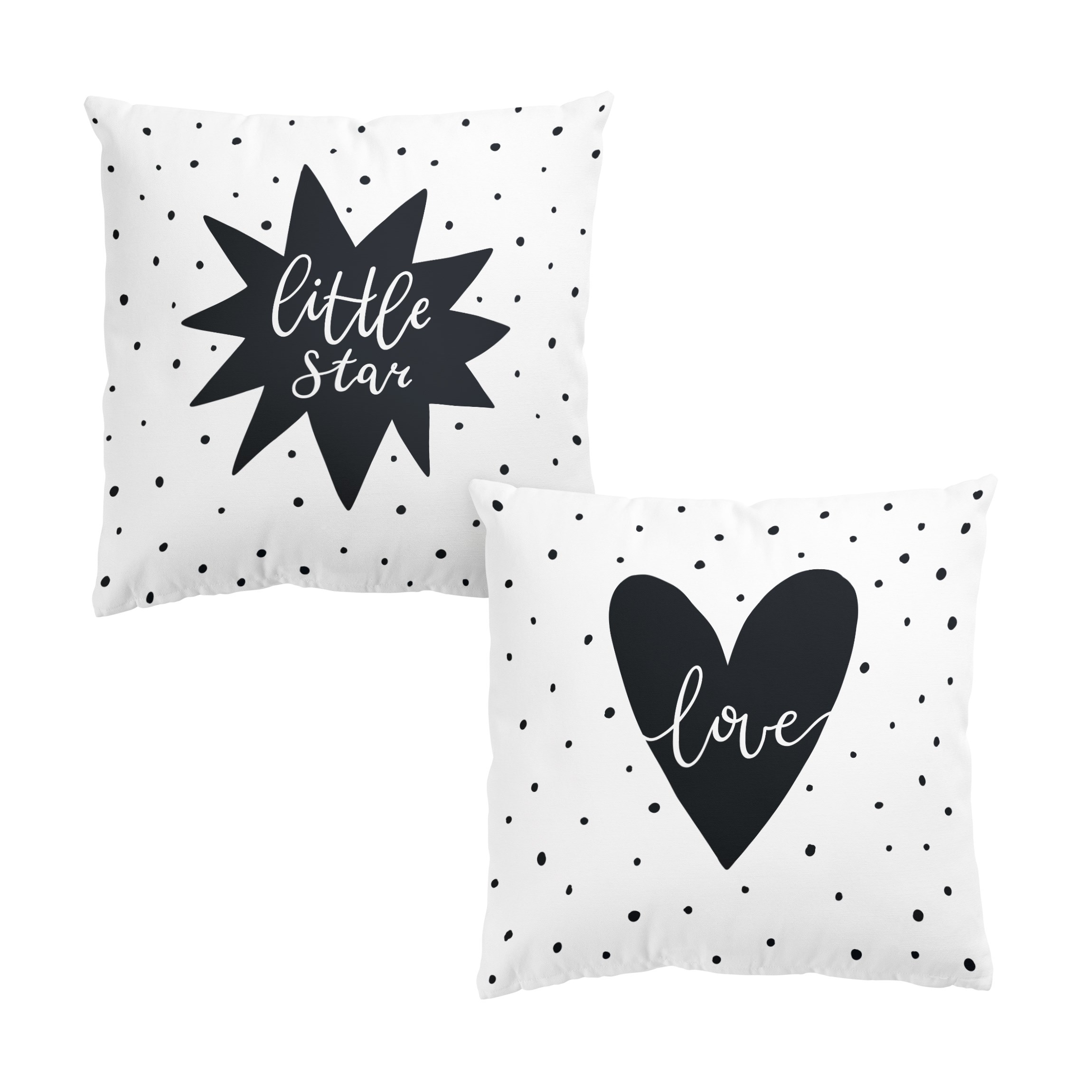 Dekokissen 2er Set Little Star Love Herz Duo