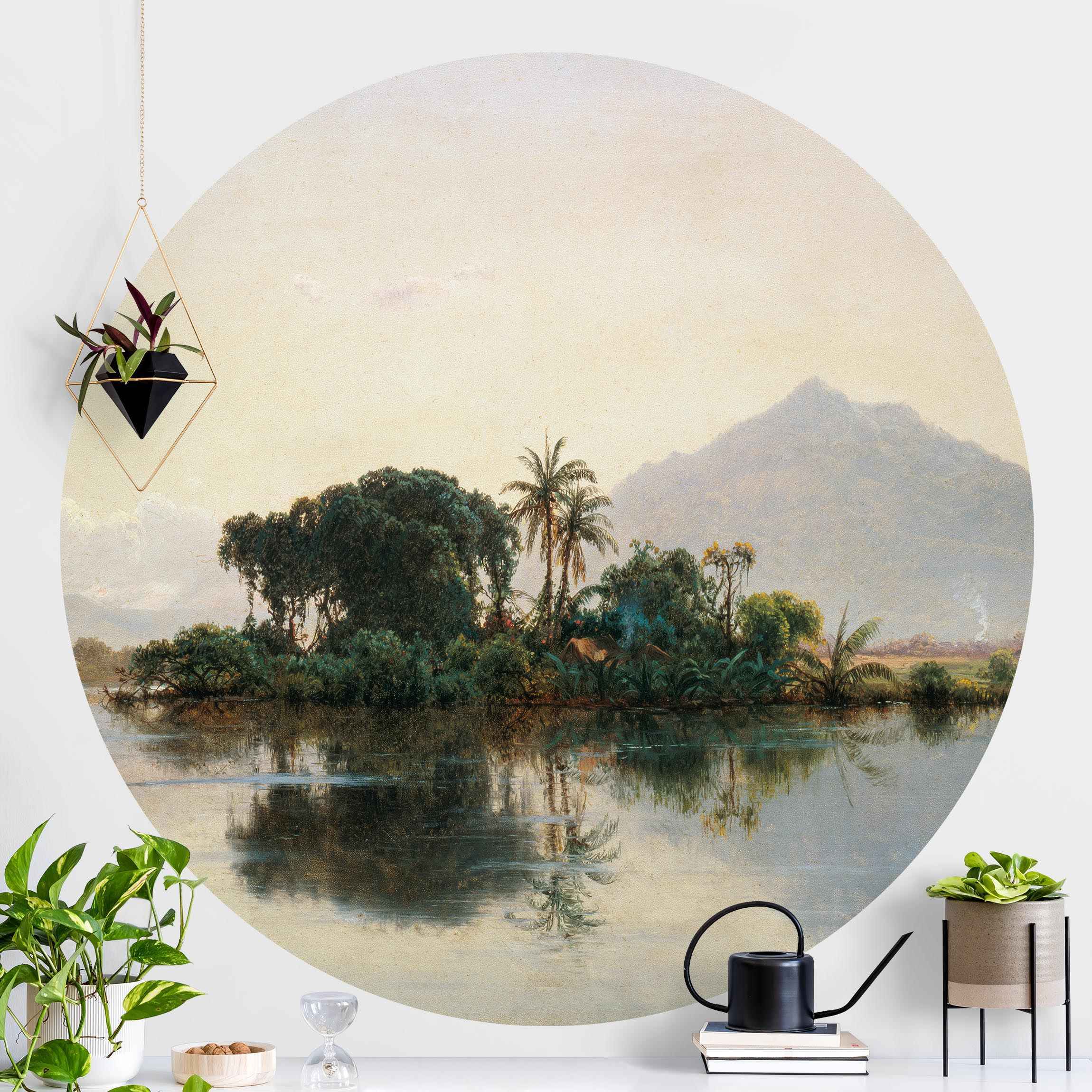 Runde Tapete selbstklebend Louis Remy Mignot - Landschaft am Orinoco