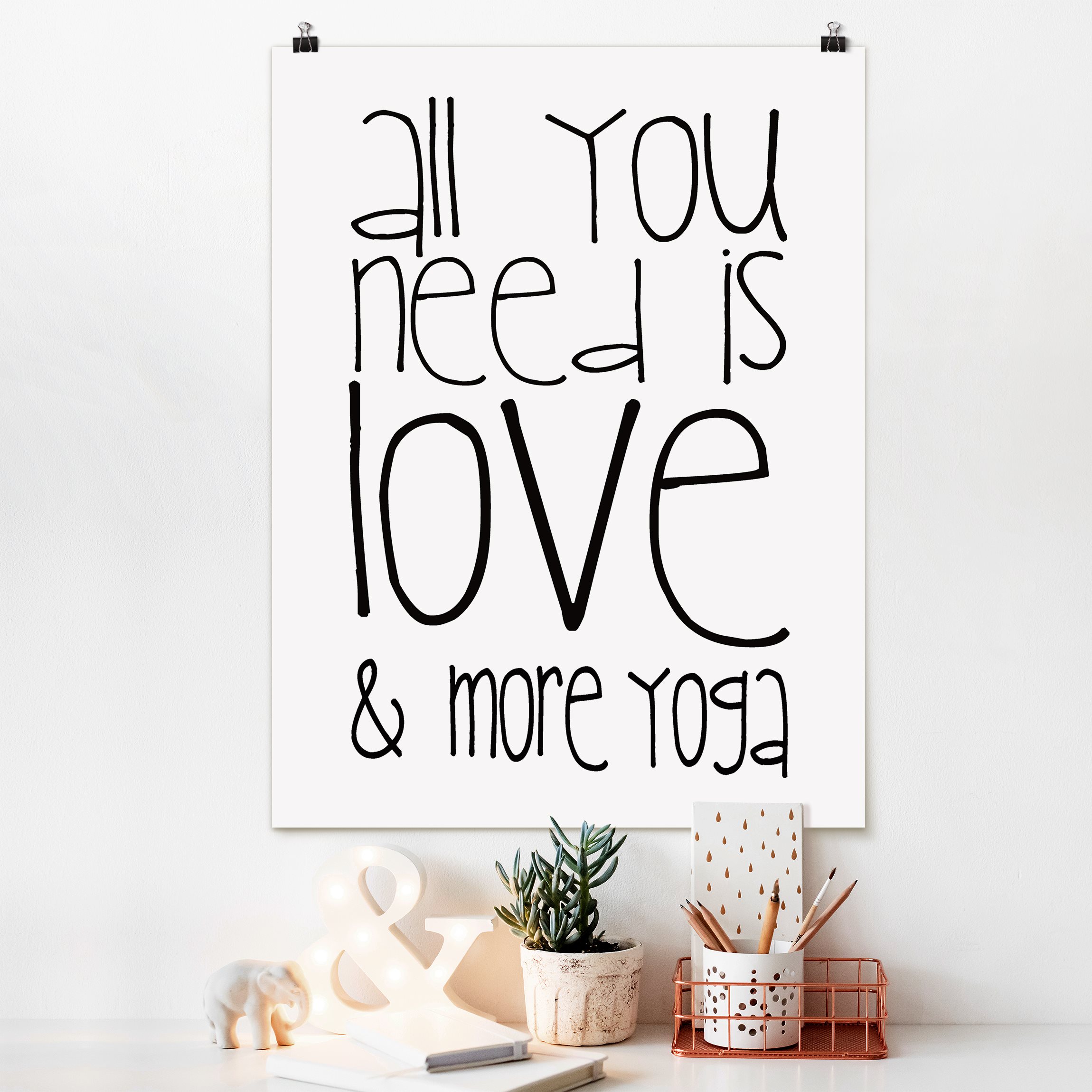 Poster Love and Yoga