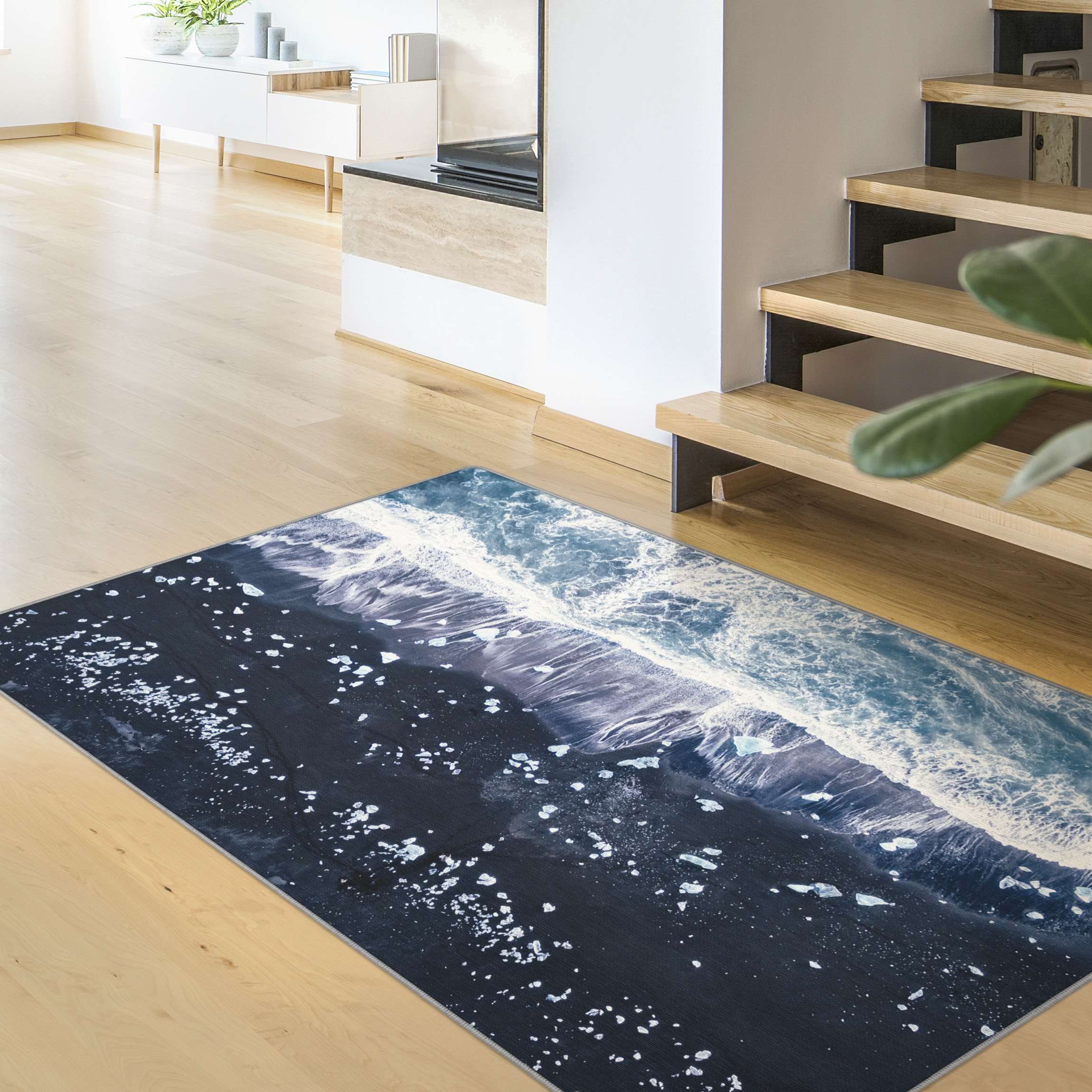 Teppich Luftbild - Jökulsárlón in Island