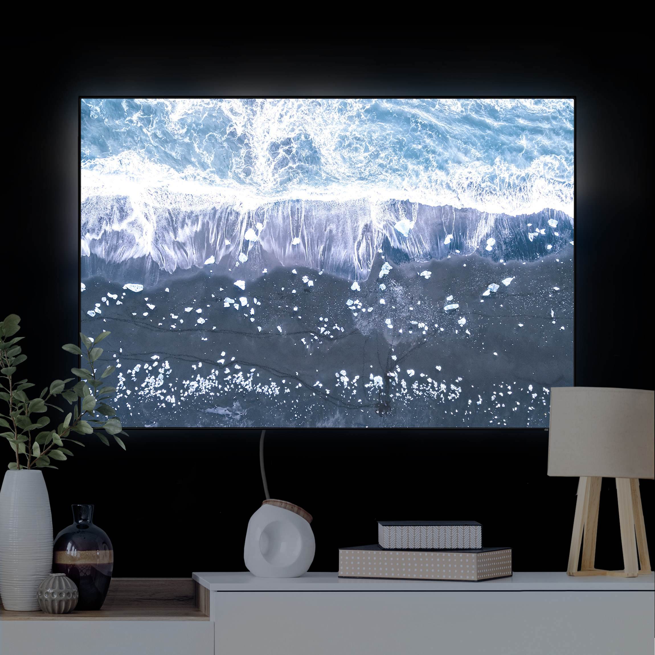 LED-Wechselbild Luftbild - Jökulsárlón in Island