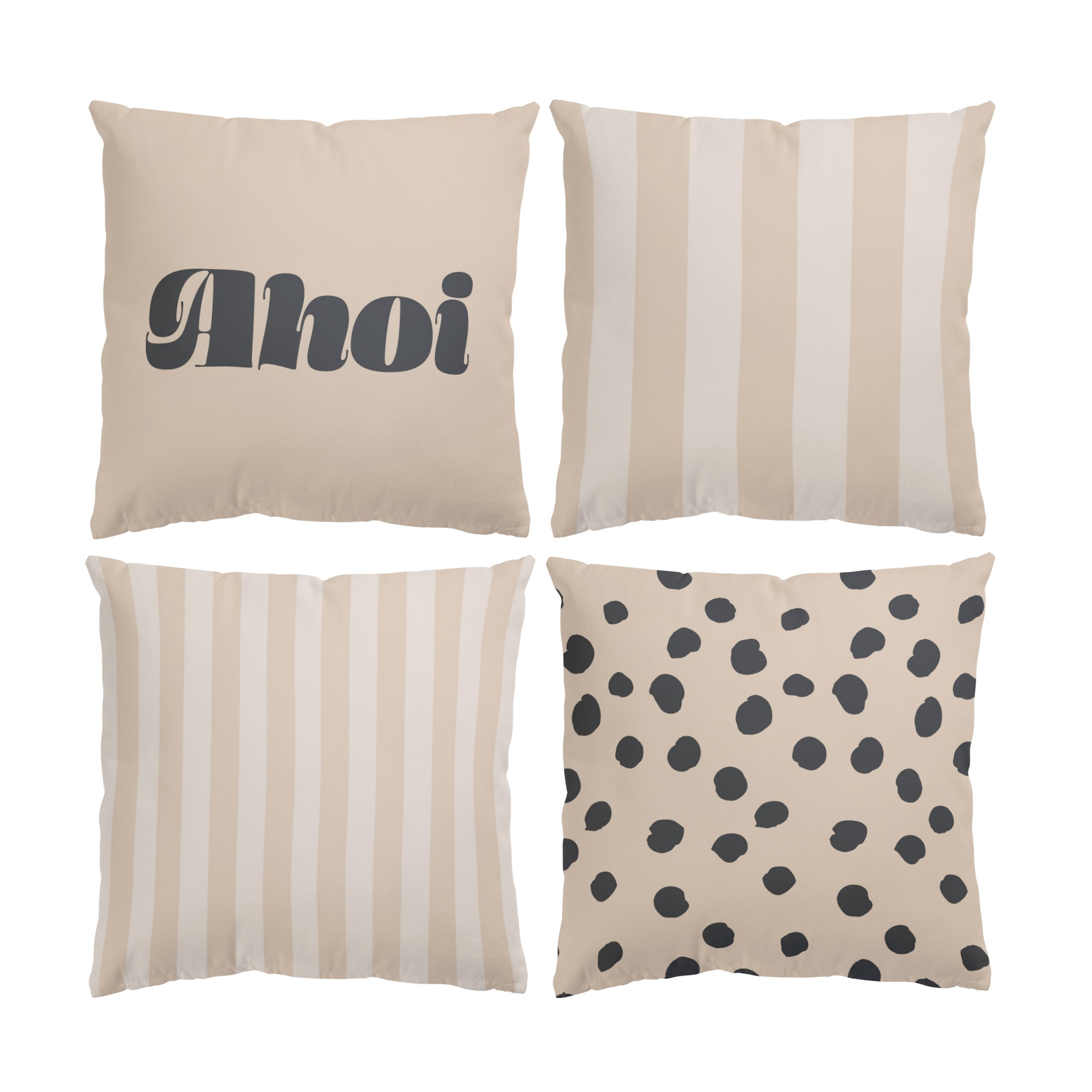 Dekokissen 4er Set Macchiato Set