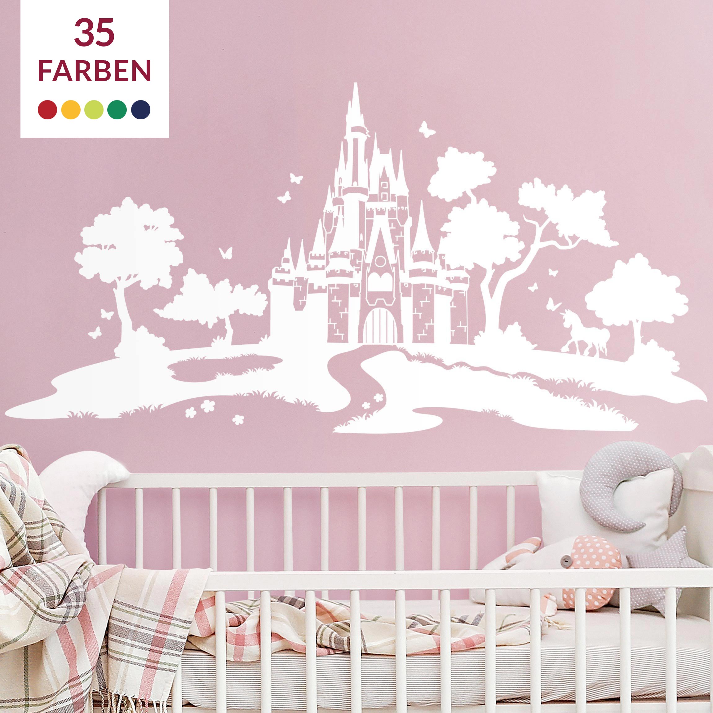 Wandtattoo Kinderzimmer Märchenschloss