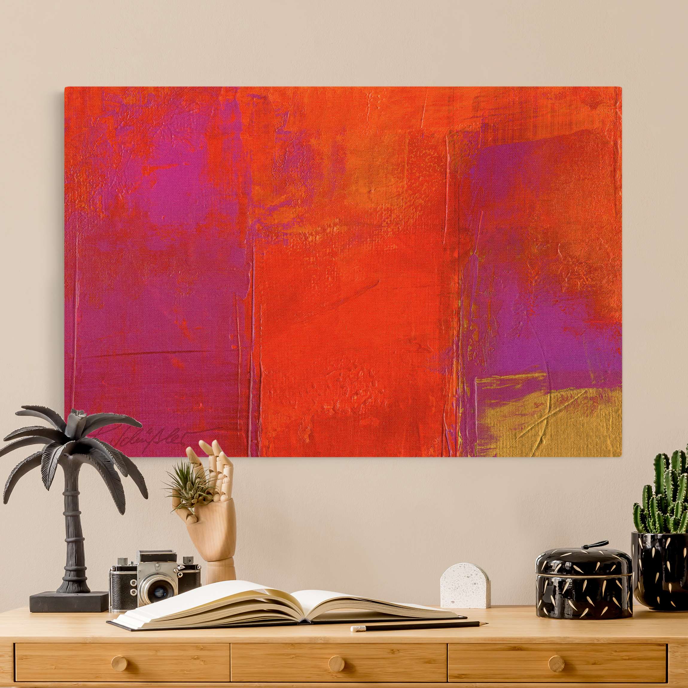 Leinwandbild auf Naturcanvas Magenta Energy