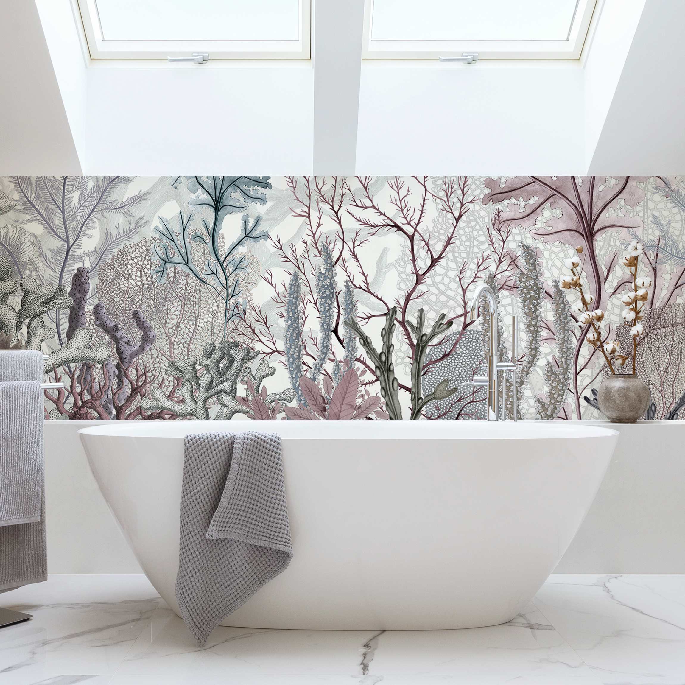 Wandverkleidung Bad Magische Korallenpracht